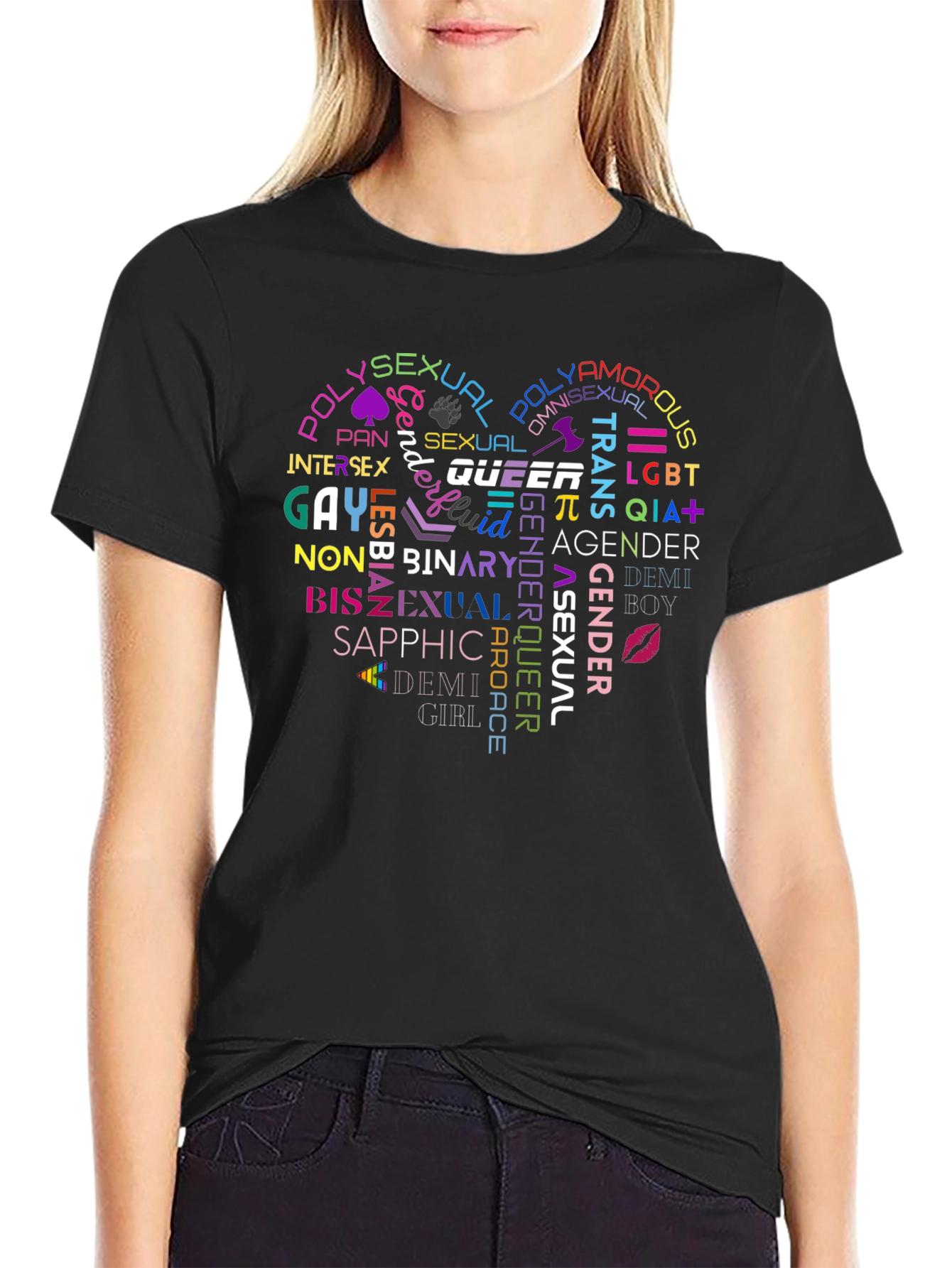 LGBTQ+ Pride Heart T-Shirt - Support Equality