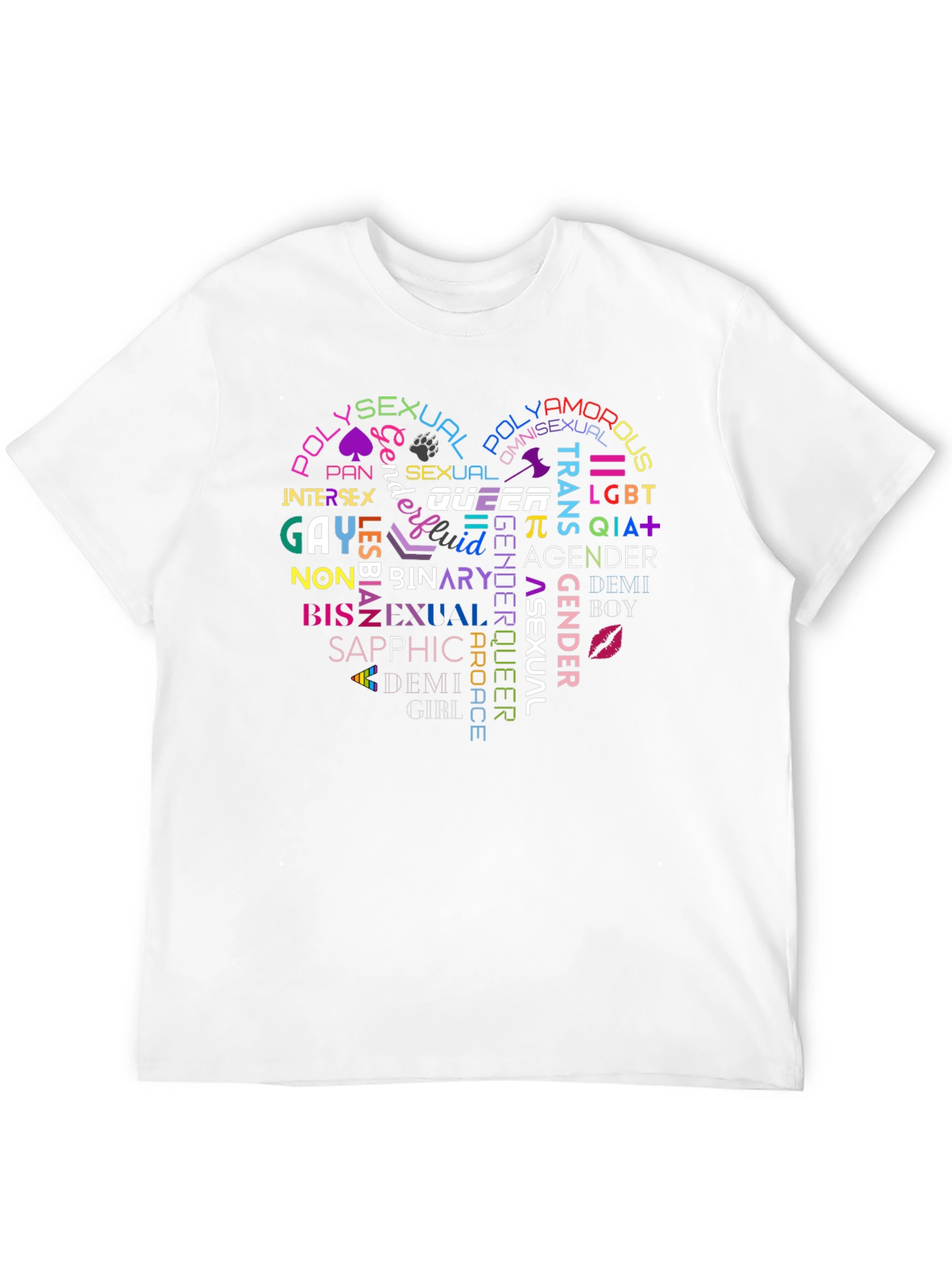 LGBTQ+ Pride Heart T-Shirt - Support Equality