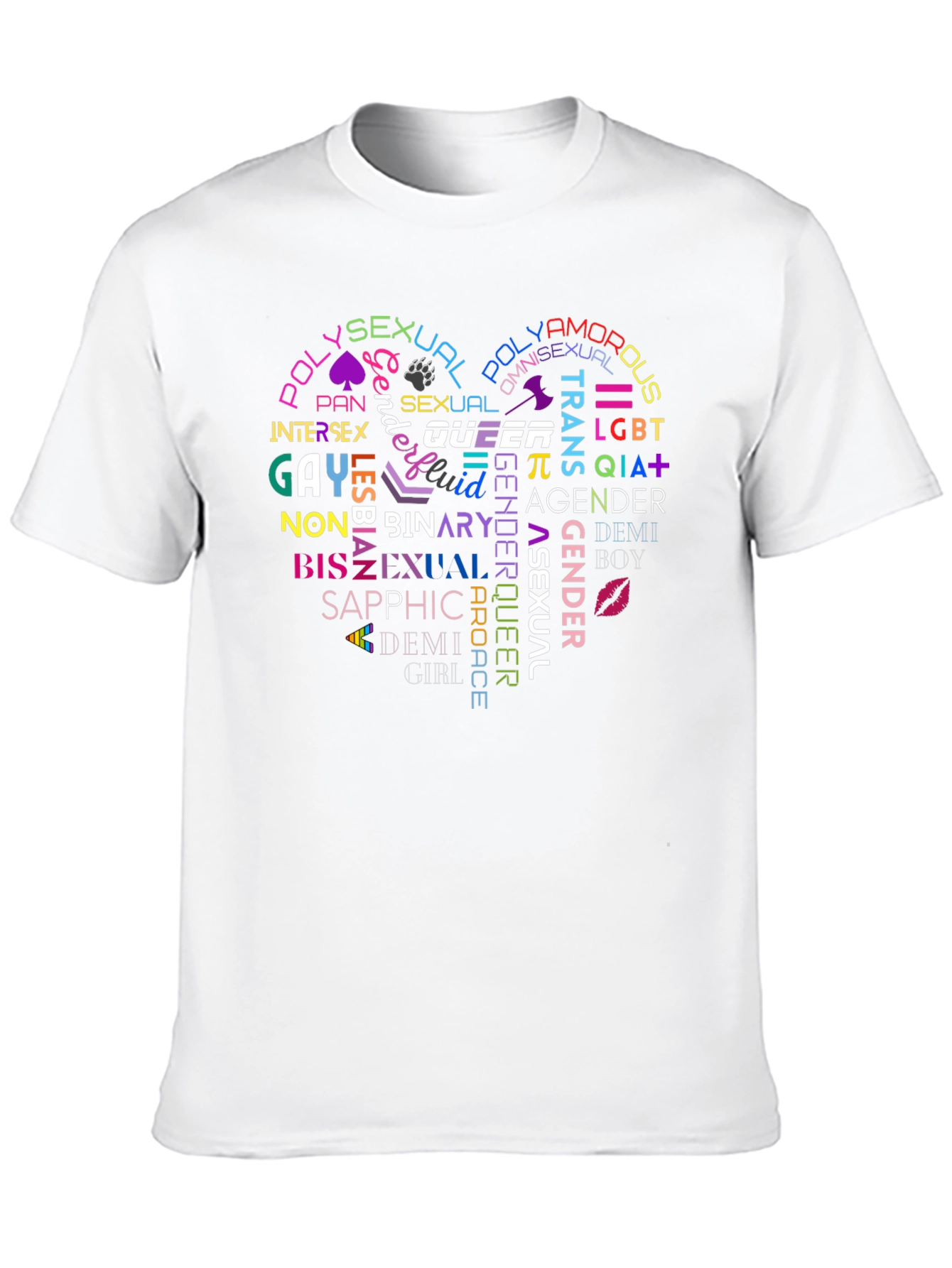 LGBTQ+ Pride Heart T-Shirt - Support Equality