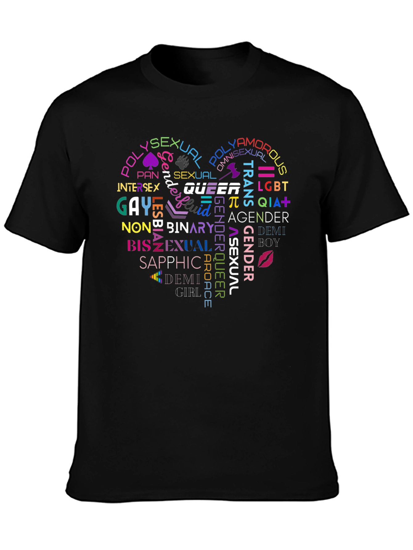 LGBTQ+ Pride Heart T-Shirt - Support Equality