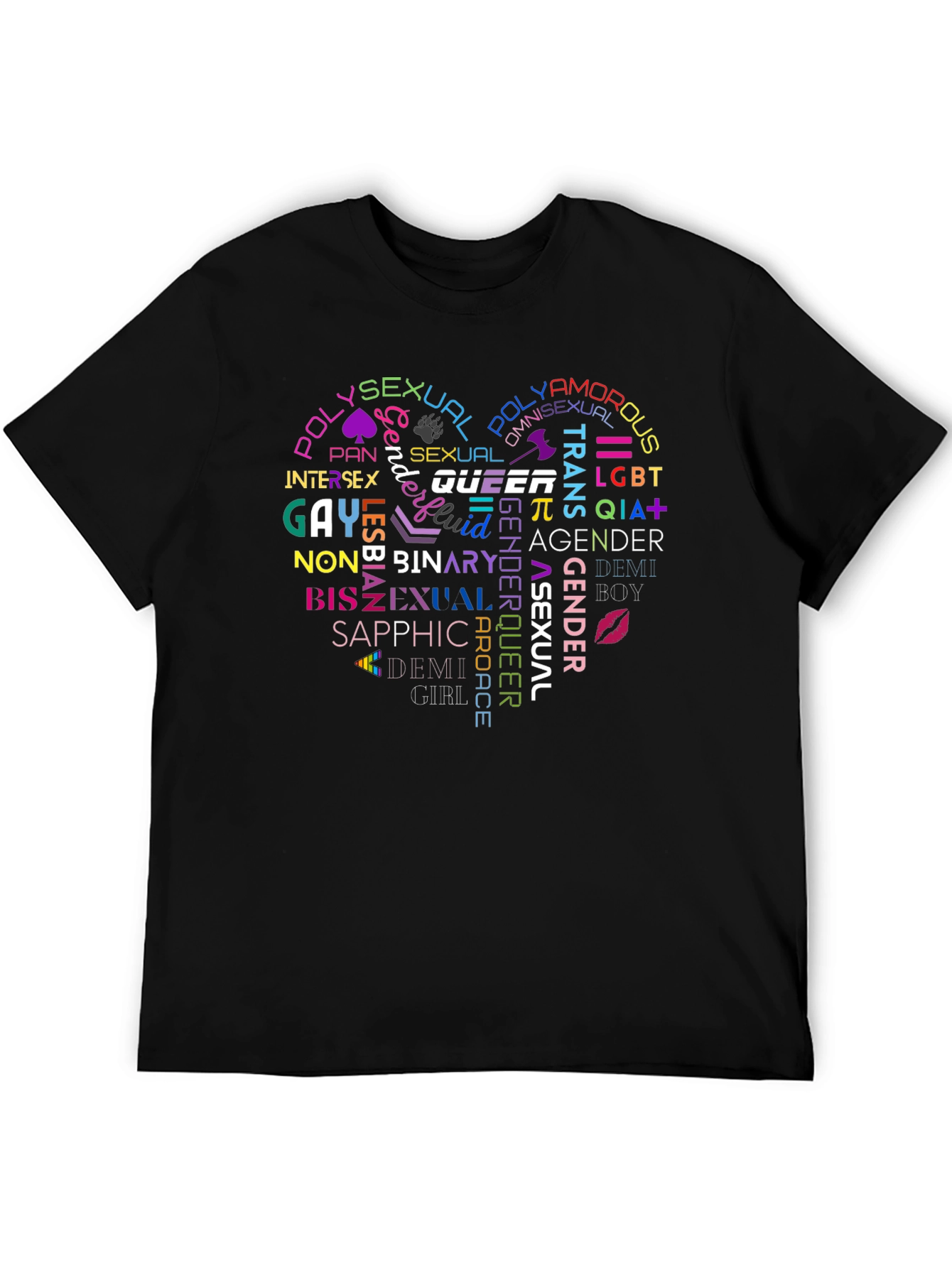 LGBTQ+ Pride Heart T-Shirt - Support Equality