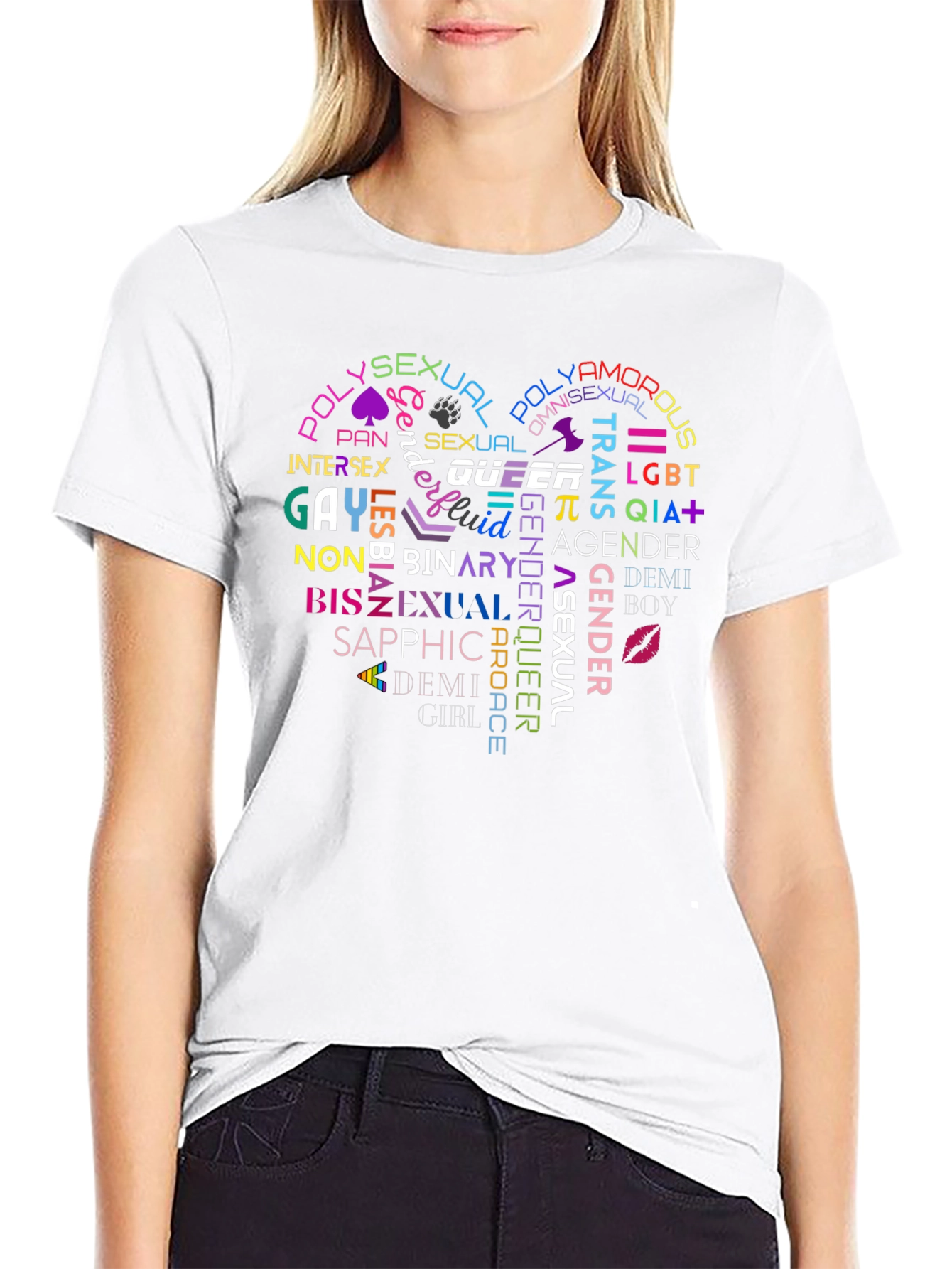 LGBTQ+ Pride Heart T-Shirt - Support Equality