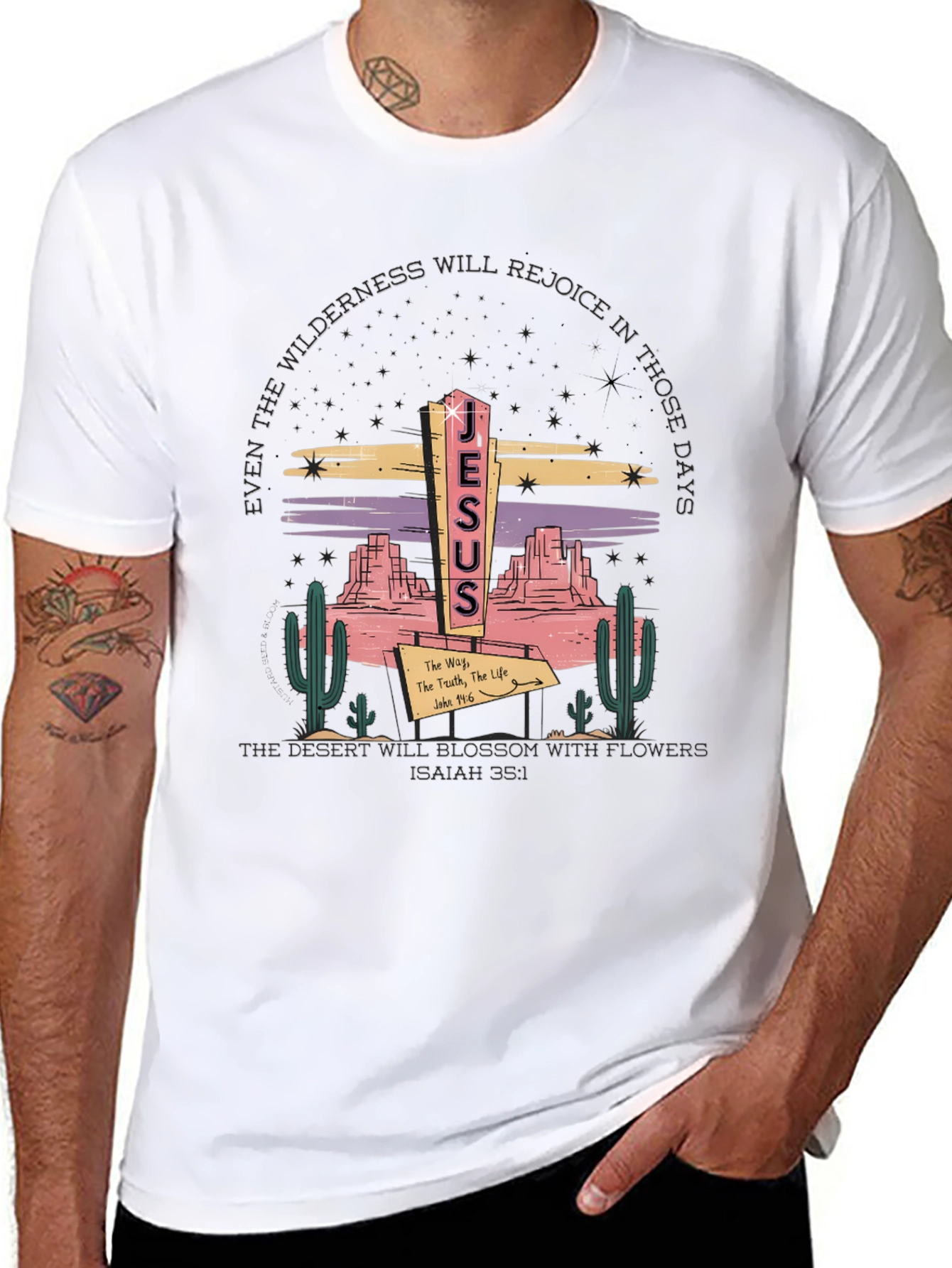 Jesus Desert Graphic T-Shirt - Christian Apparel