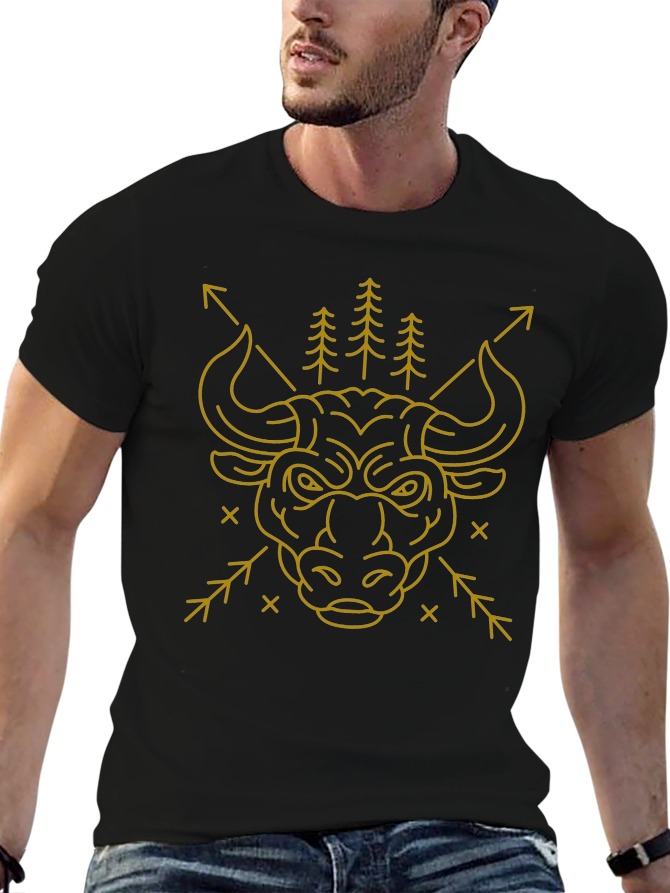 Bull & Arrow Graphic Black T-Shirt