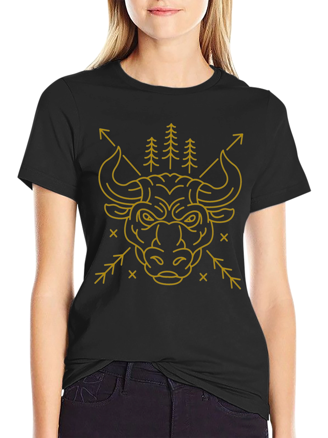 Bull & Arrow Graphic Black T-Shirt