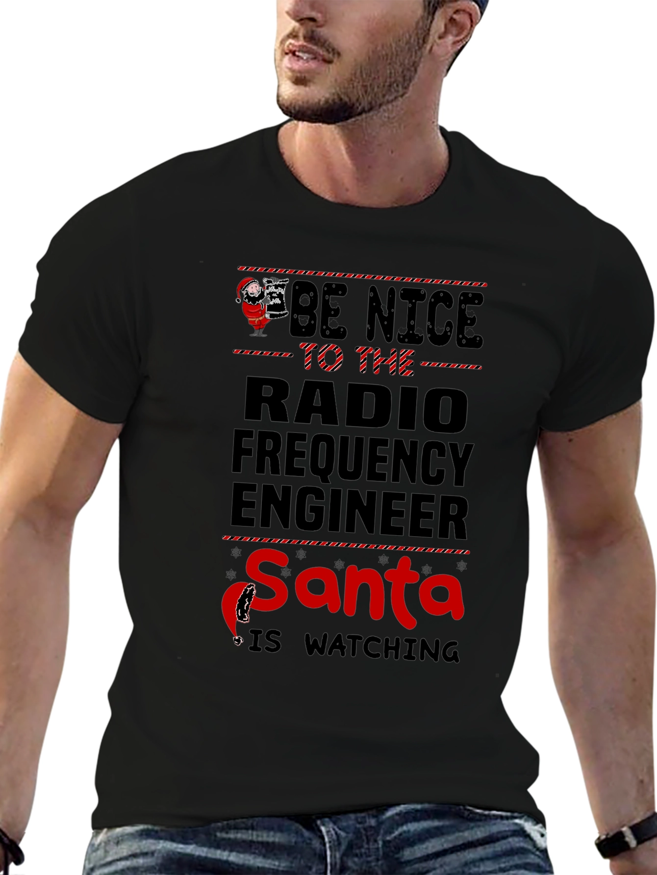 Be Nice to the Radio Engineer Santa T-Shirt