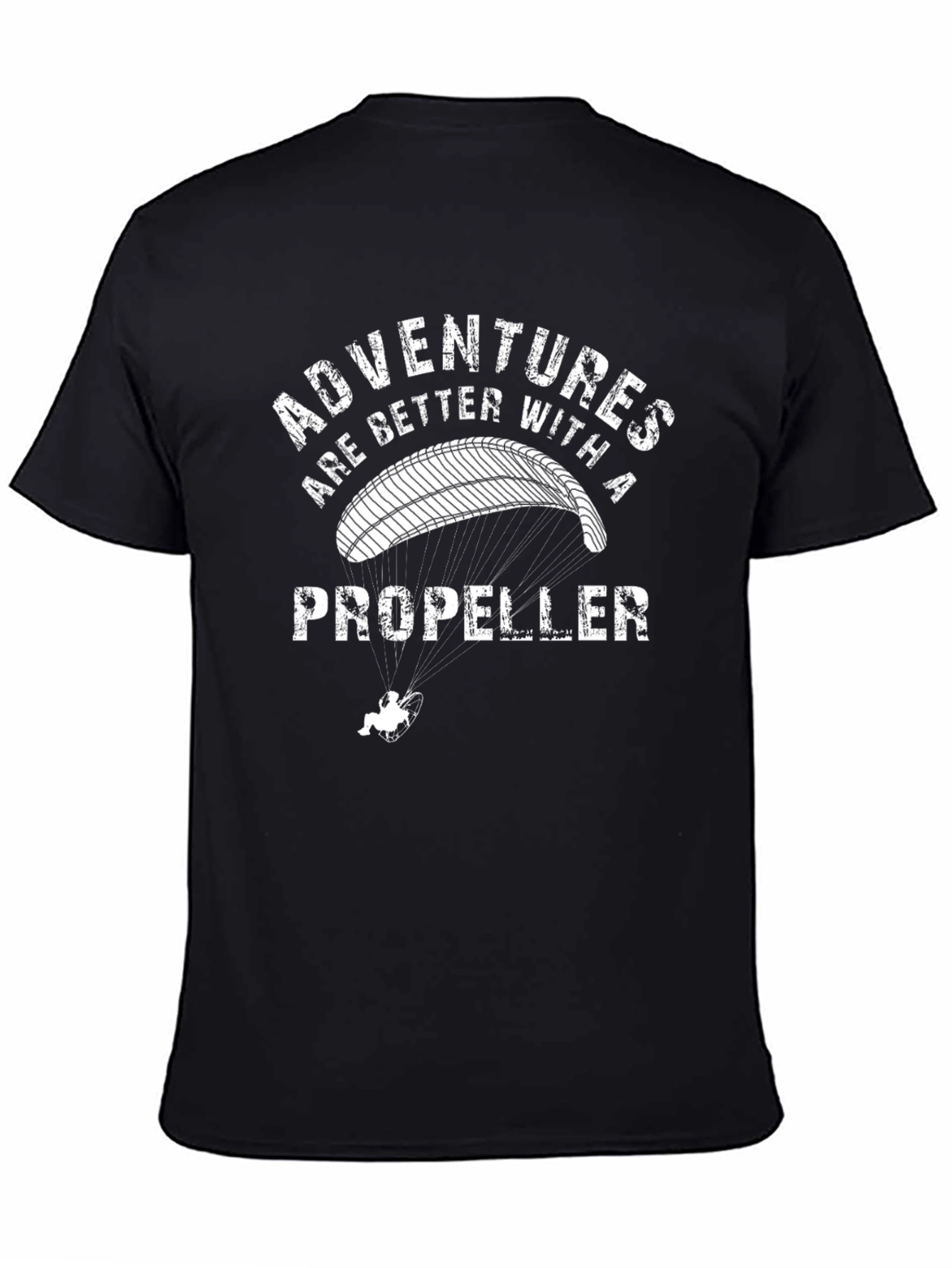 Adventures With A Propeller Black T-Shirt