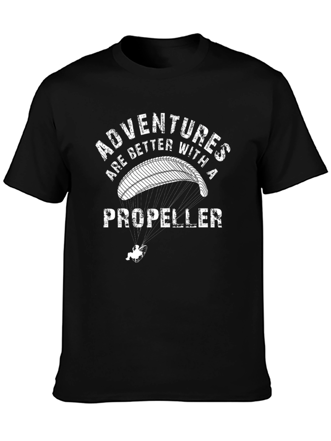Adventures With A Propeller Black T-Shirt