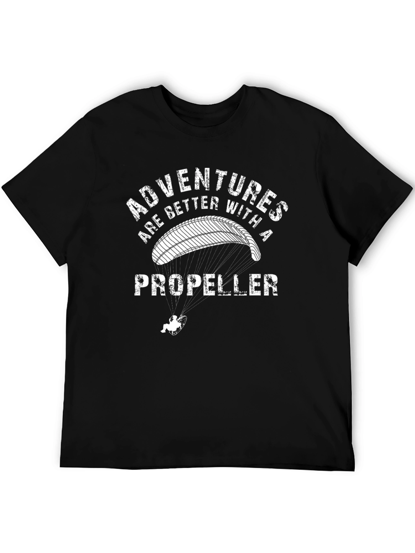 Adventures With A Propeller Black T-Shirt
