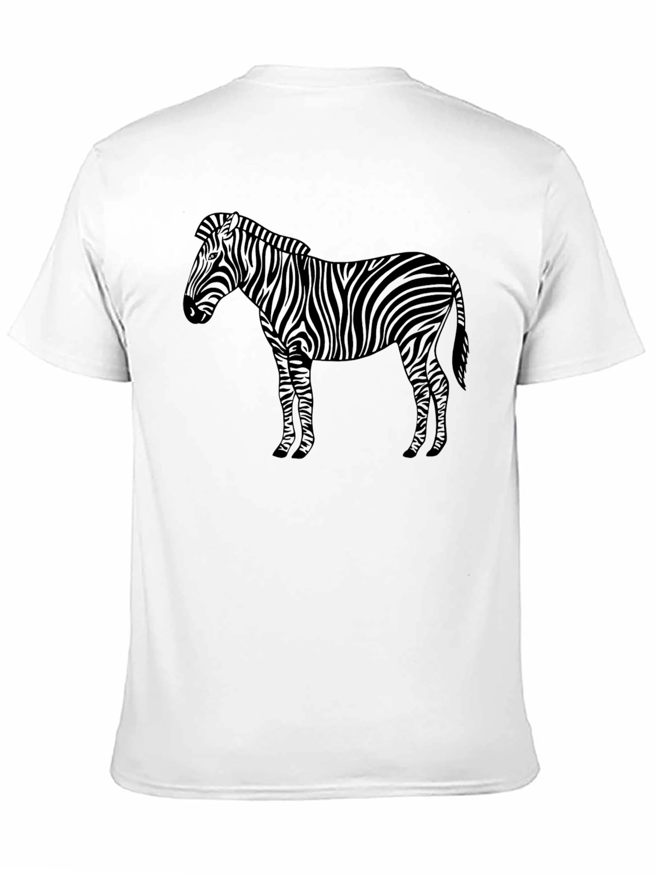 Zebra Print Black T-Shirt - Casual Fashion