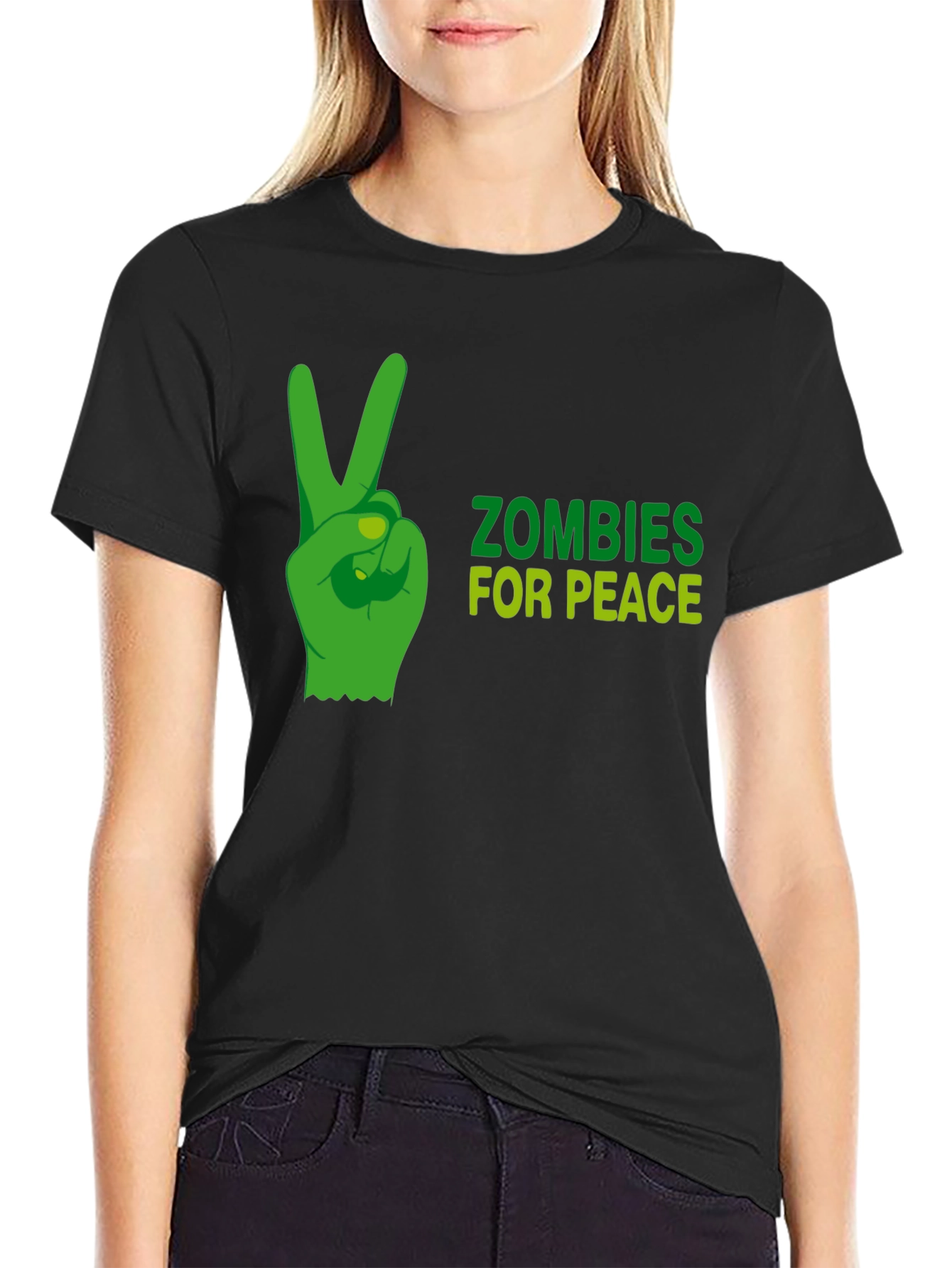 Zombies for Peace Graphic T-Shirt - Black