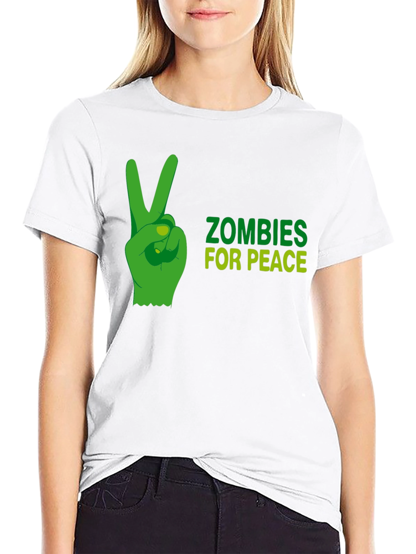 Zombies for Peace Graphic T-Shirt - Black
