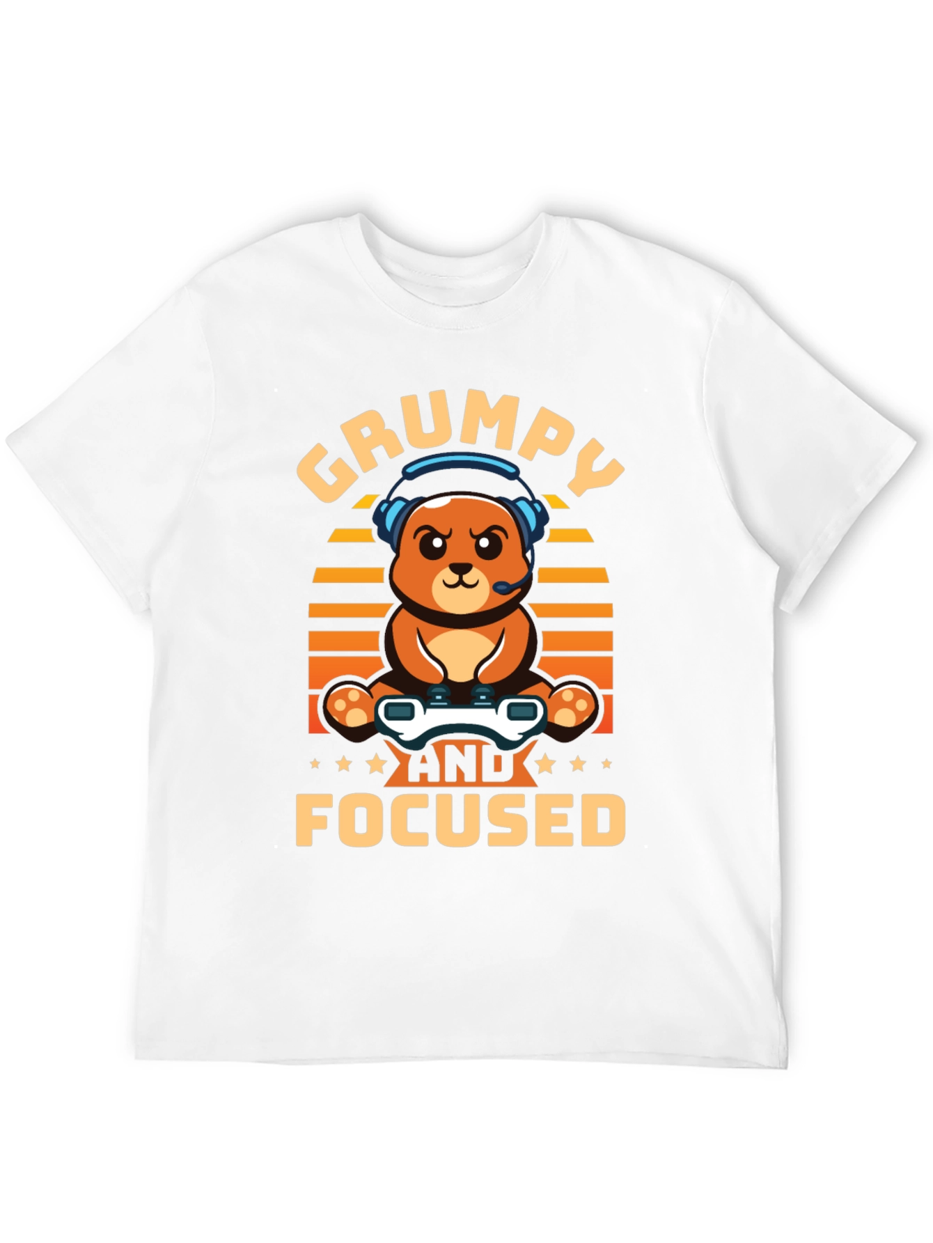 Grumpy Gamer Bear T-Shirt - Funny Gaming Tee