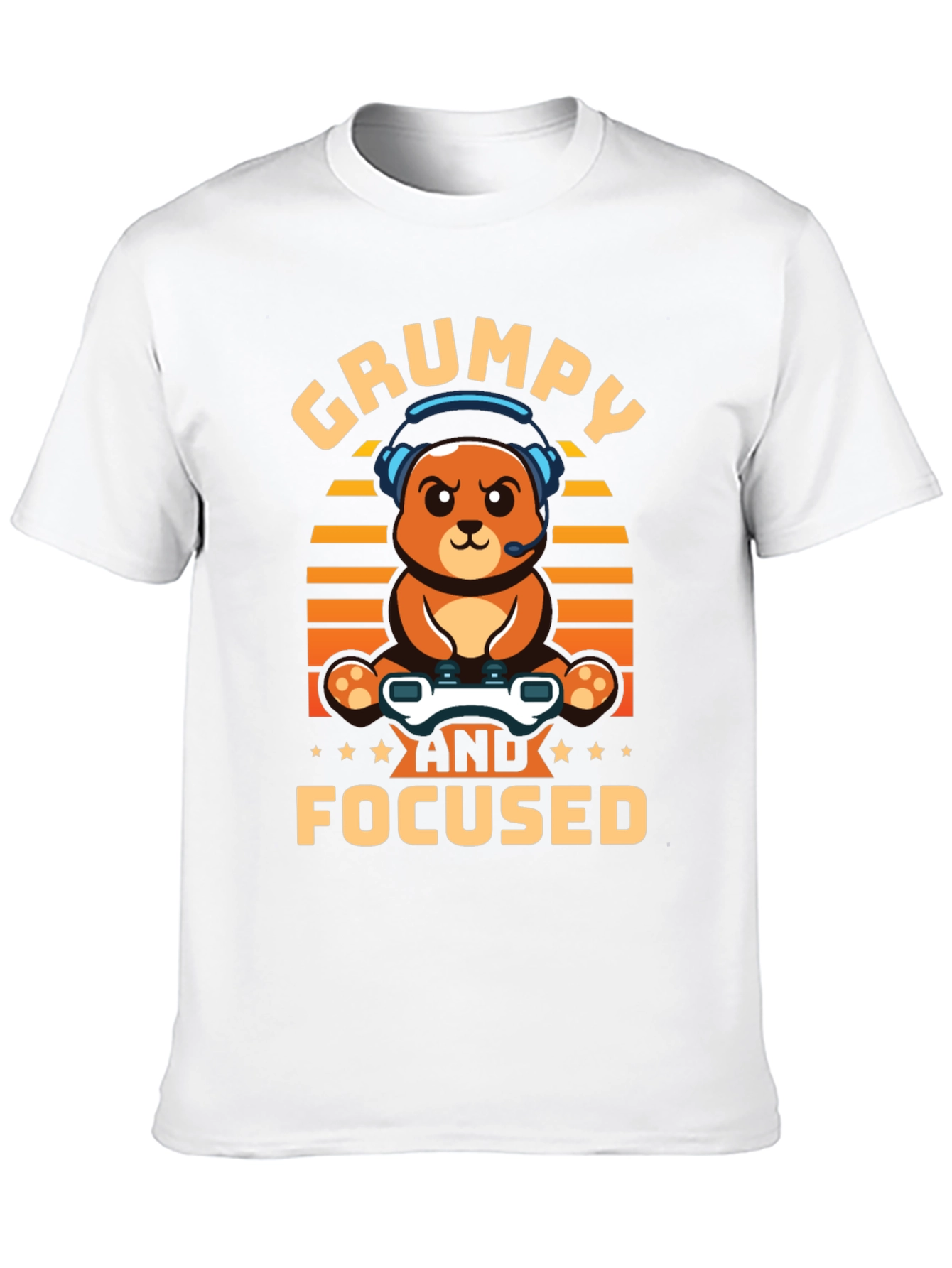 Grumpy Gamer Bear T-Shirt - Funny Gaming Tee
