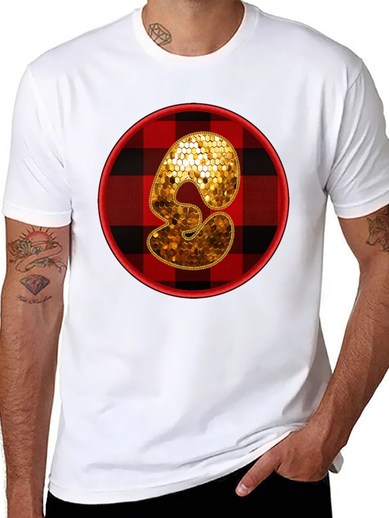 Plaid Number 3 T-Shirt