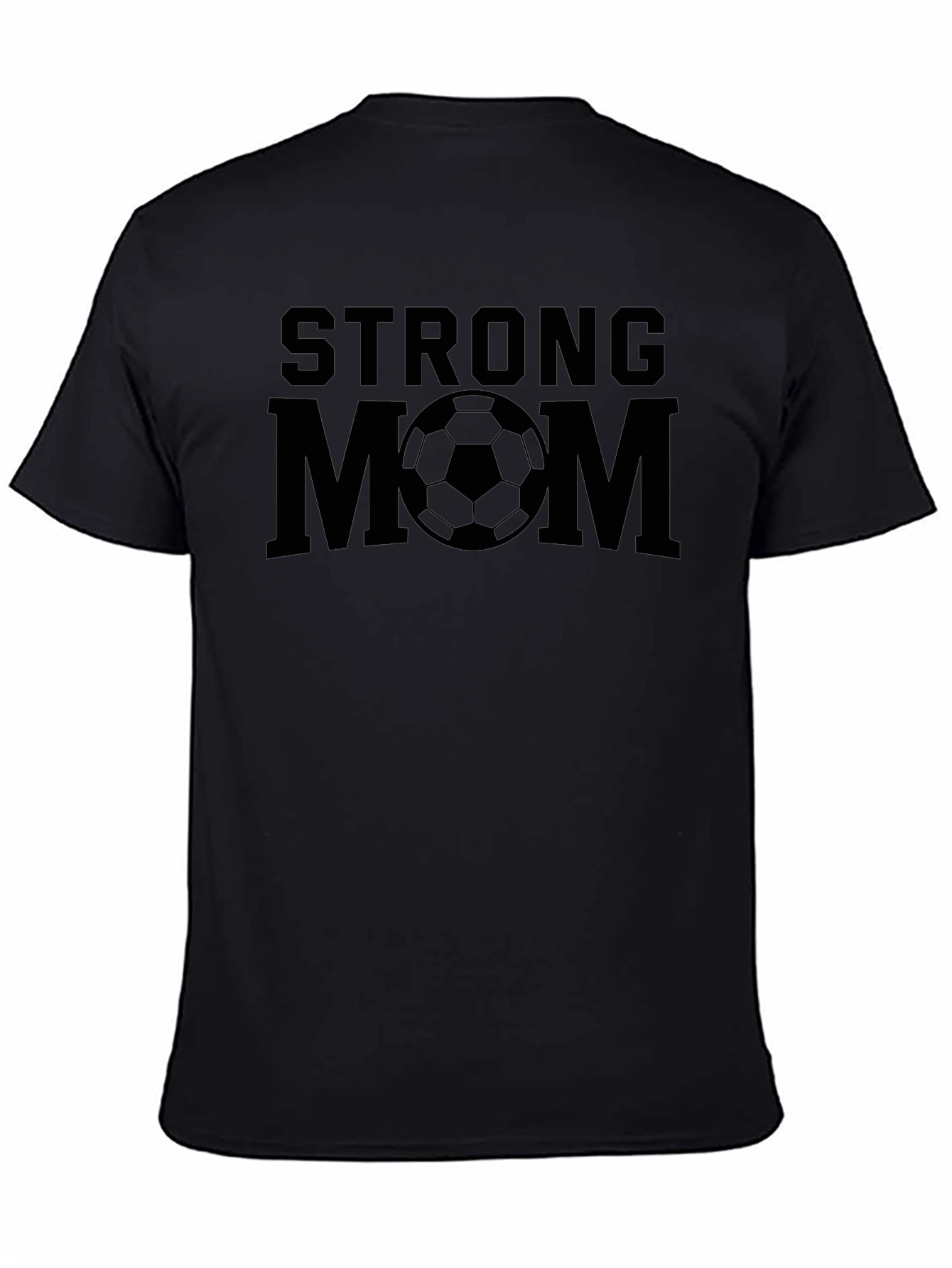 Strong Mom Soccer Ball Graphic T-Shirt