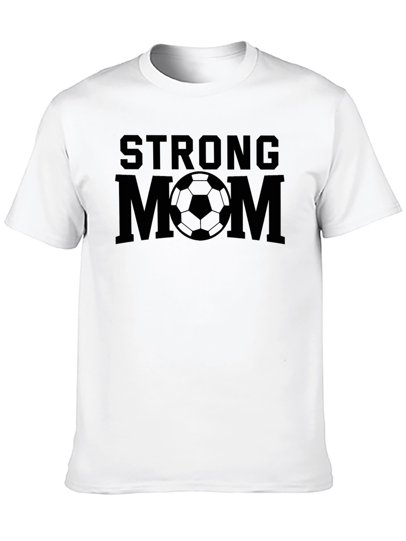 Strong Mom Soccer Ball Graphic T-Shirt