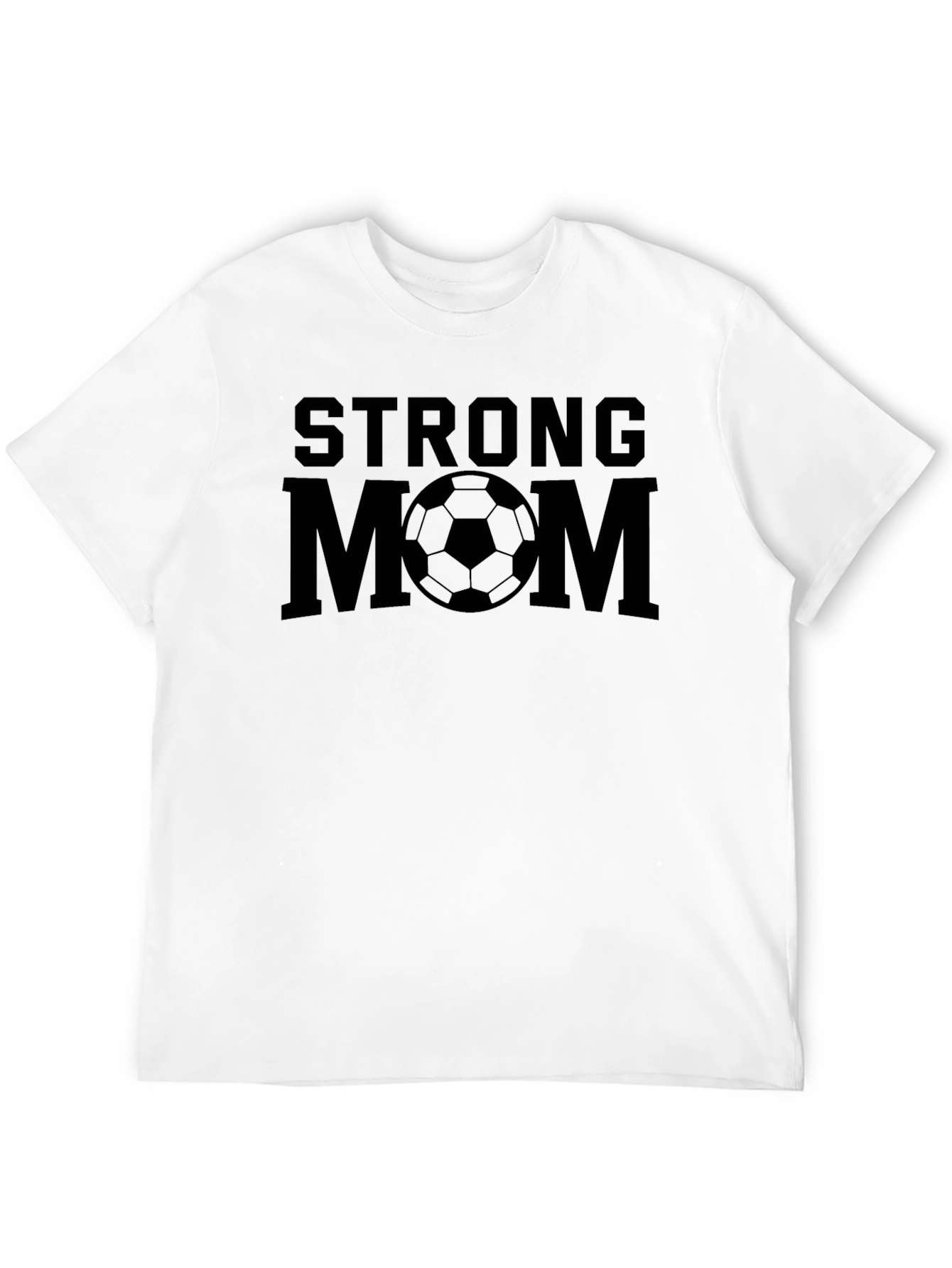Strong Mom Soccer Ball Graphic T-Shirt