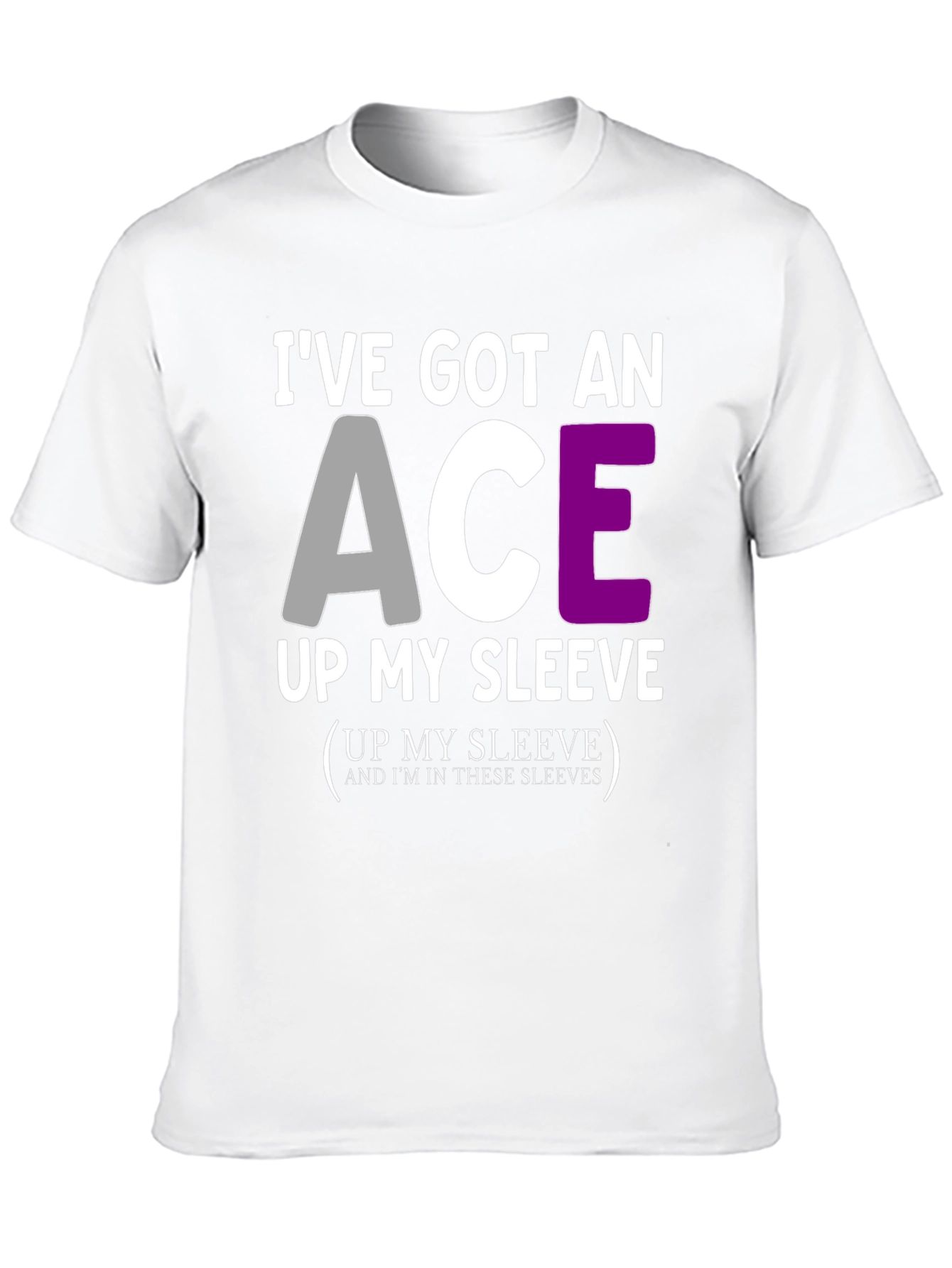 Asexual Pride Ace Up My Sleeve Graphic Tee