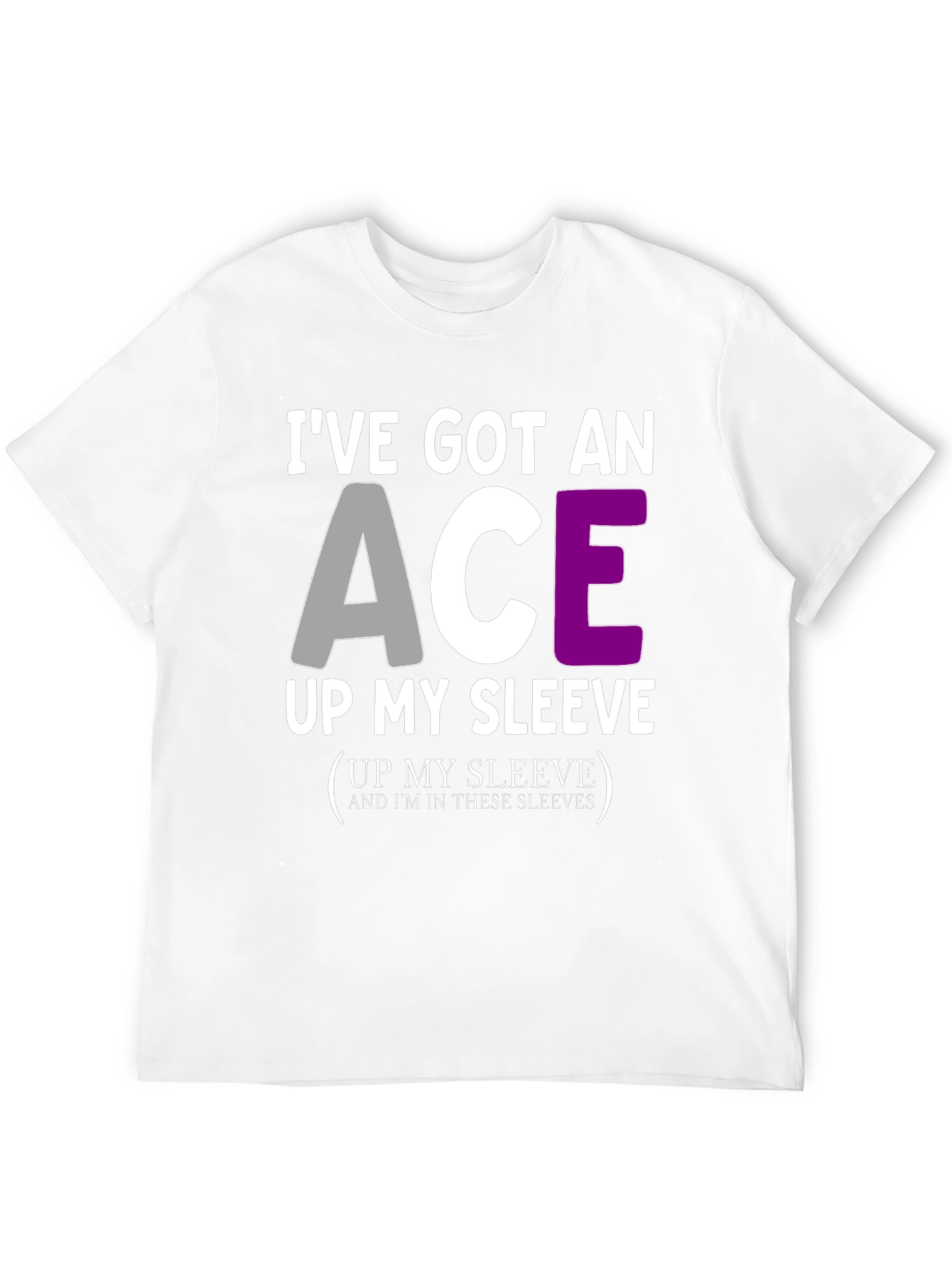 Asexual Pride Ace Up My Sleeve Graphic Tee