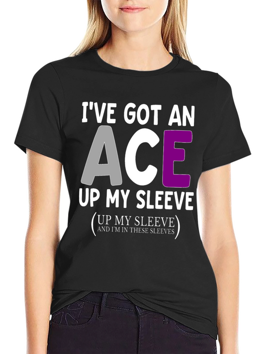 Asexual Pride Ace Up My Sleeve Graphic Tee