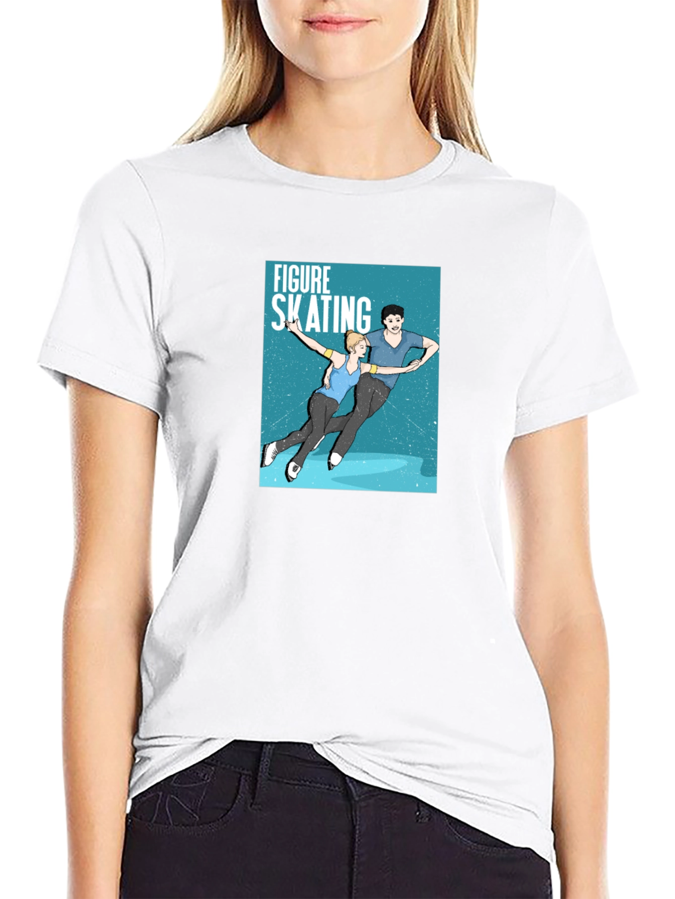 Figure Skating Graphic Tee - Black Unisex T-Shirt