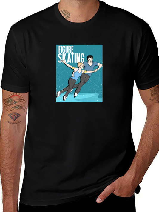 Figure Skating Graphic Tee - Black Unisex T-Shirt