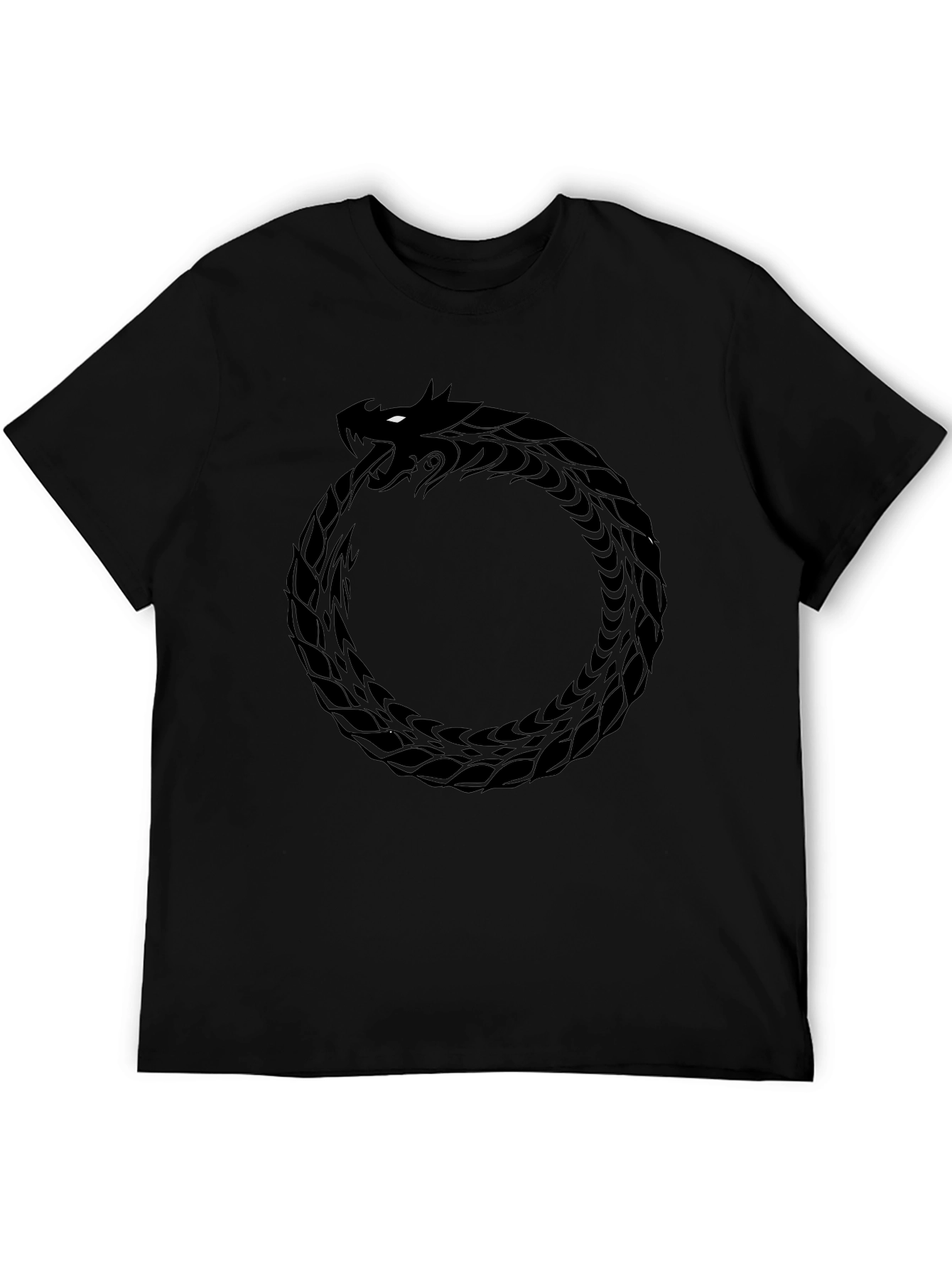 Ouroboros Snake T-Shirt - Black Graphic Tee