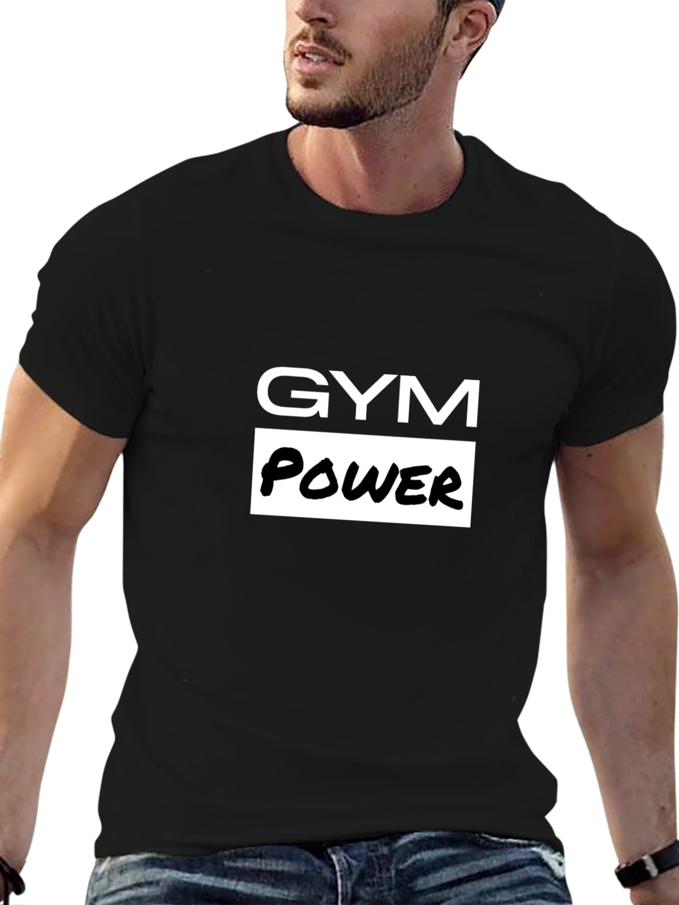 Gym Power Black T-Shirt - Workout Apparel