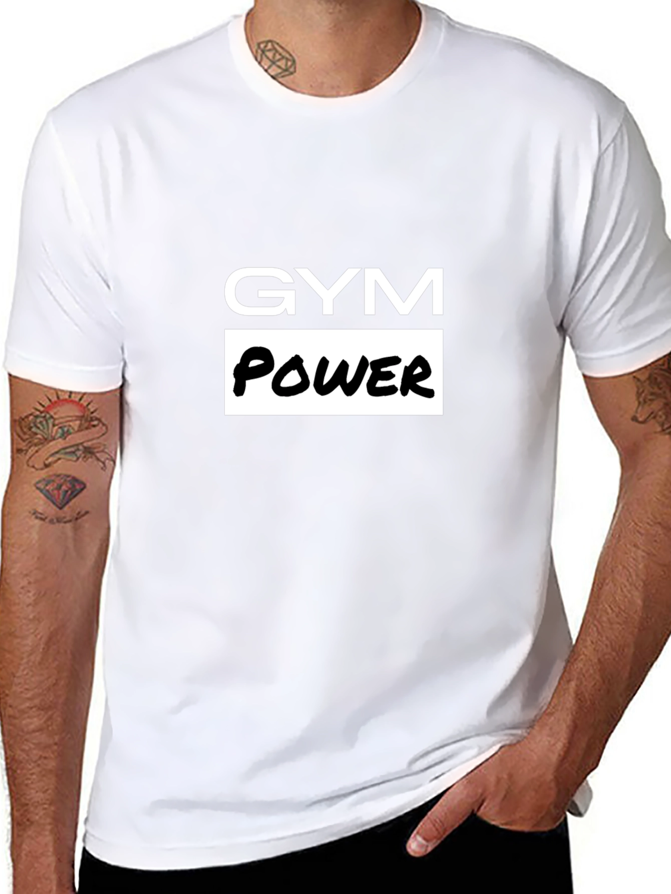Gym Power Black T-Shirt - Workout Apparel