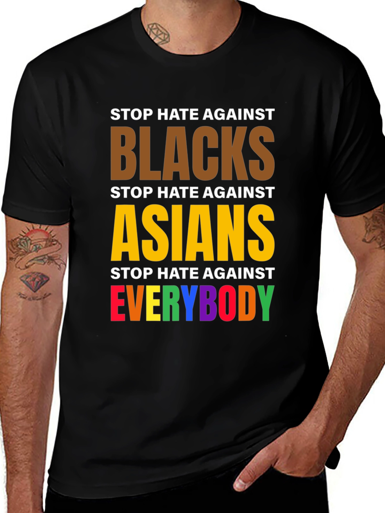 Stop Hate Against Everybody Graphic Tee