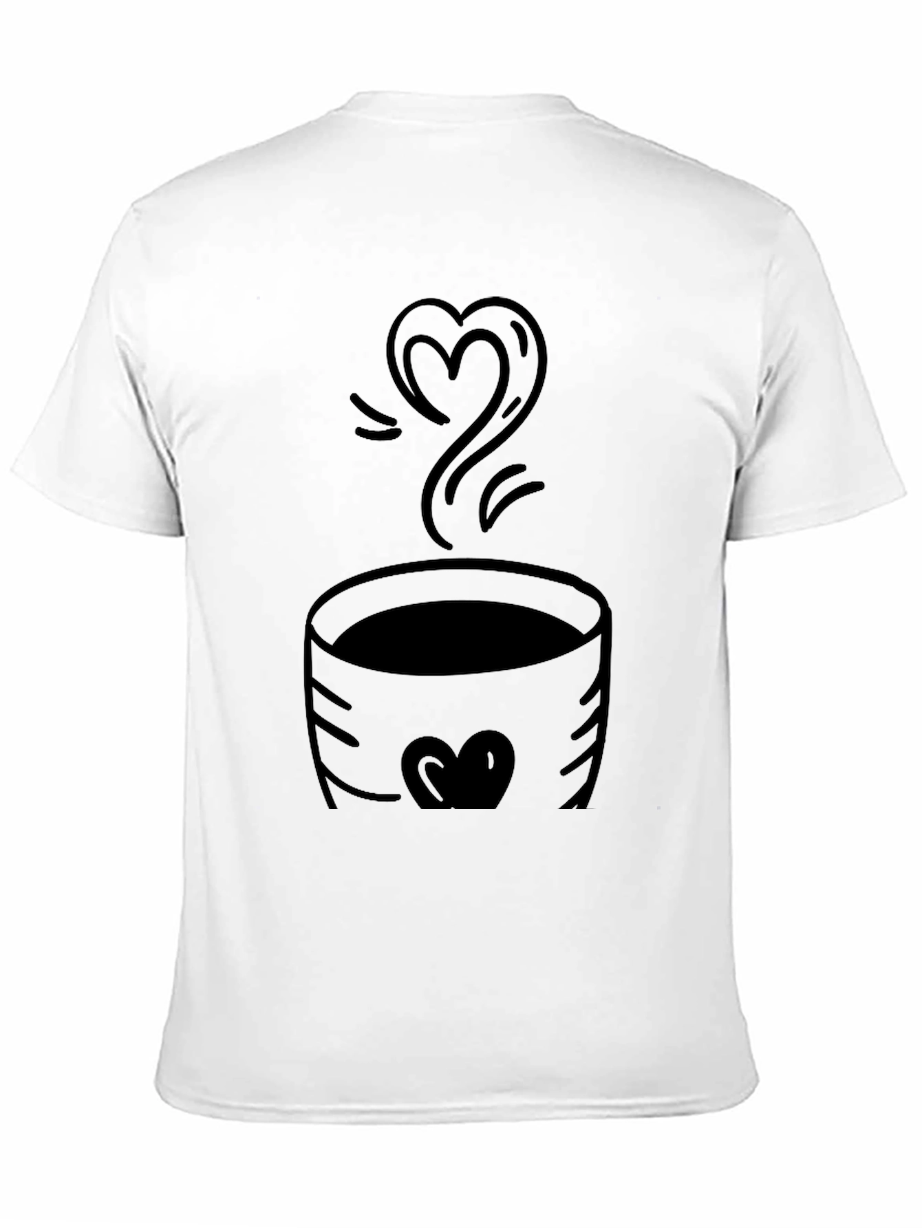 Heart Coffee Graphic Tee - Black