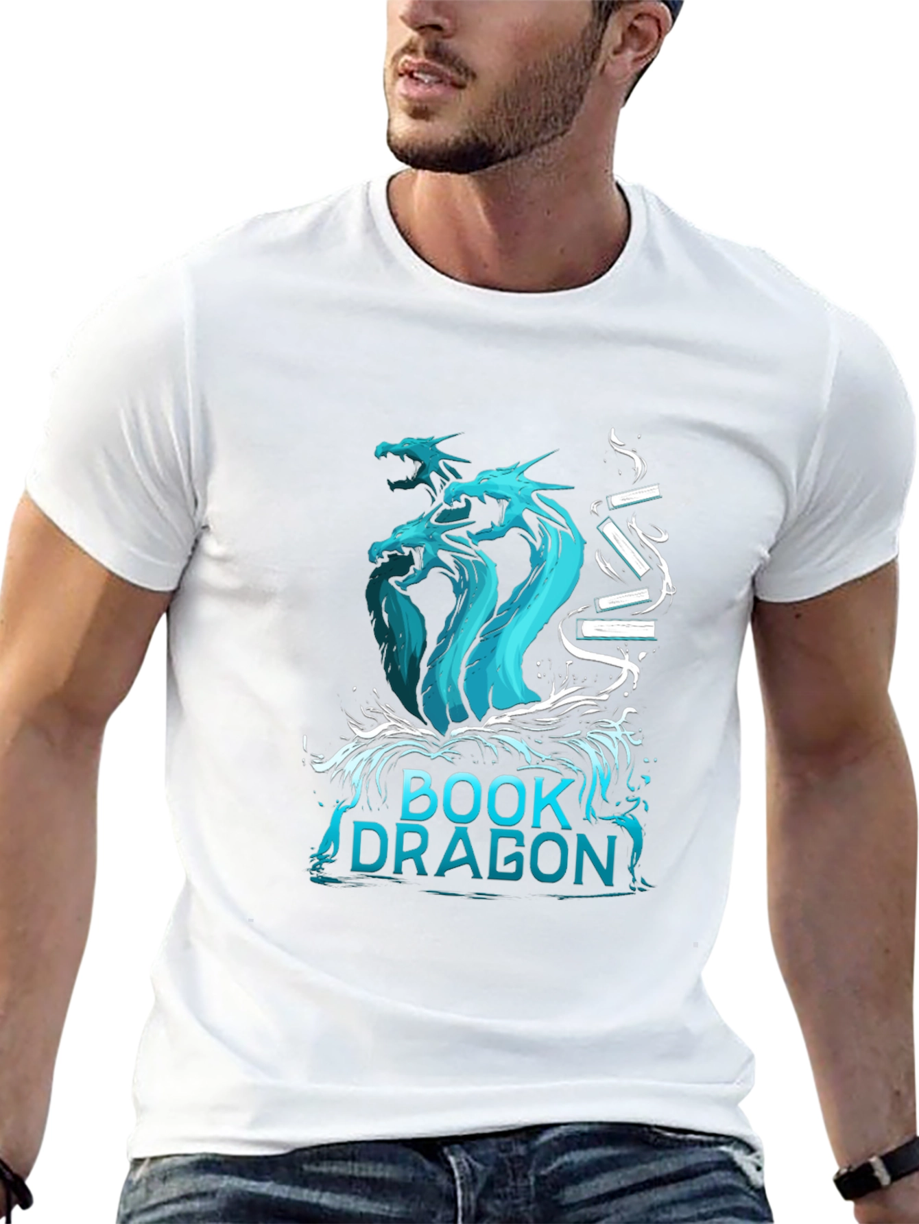 Book Dragon T-Shirt - Fantasy Literature Tee