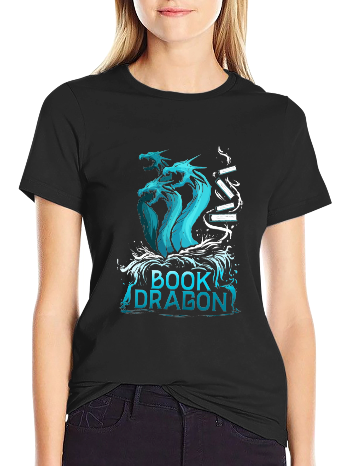 Book Dragon T-Shirt - Fantasy Literature Tee