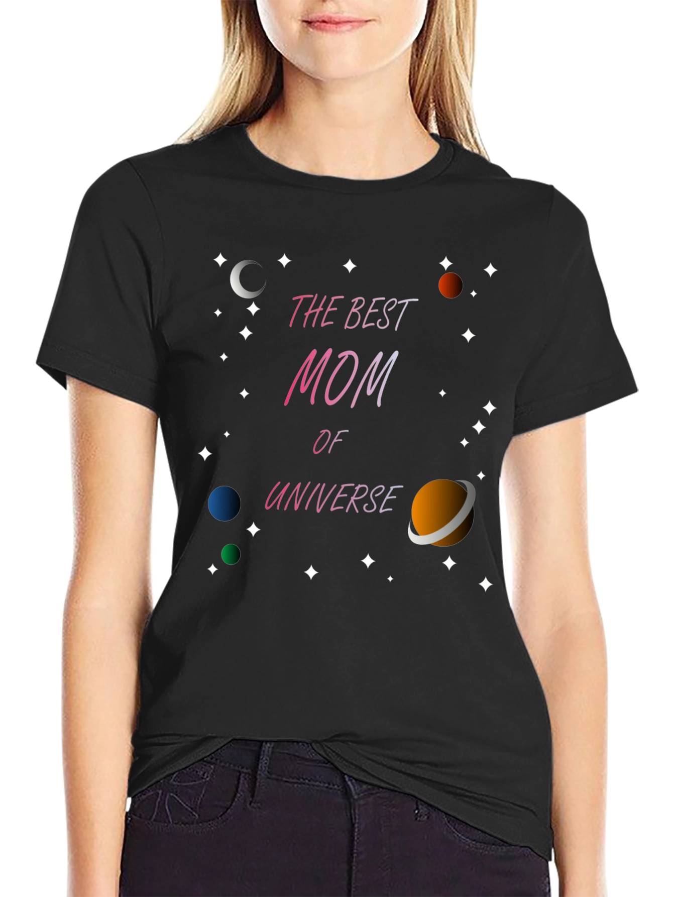 Best Mom in the Universe Graphic T-Shirt