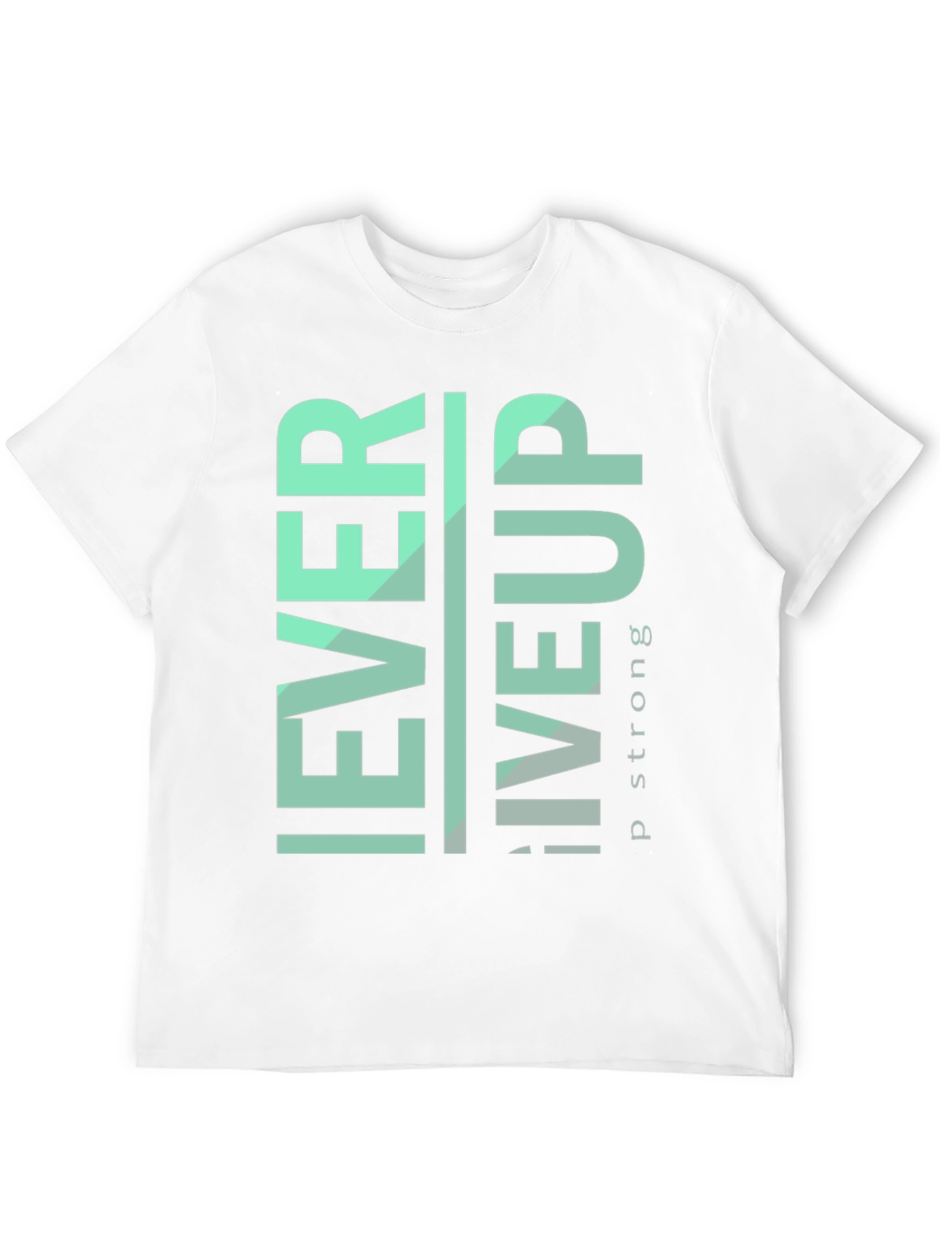 Never Give Up Graphic Tee - Motivational Black T-Shirt