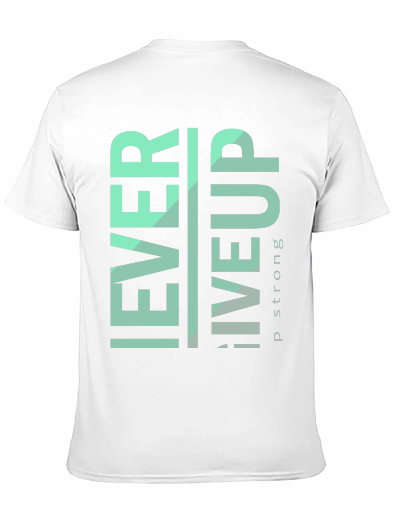 Never Give Up Graphic Tee - Motivational Black T-Shirt