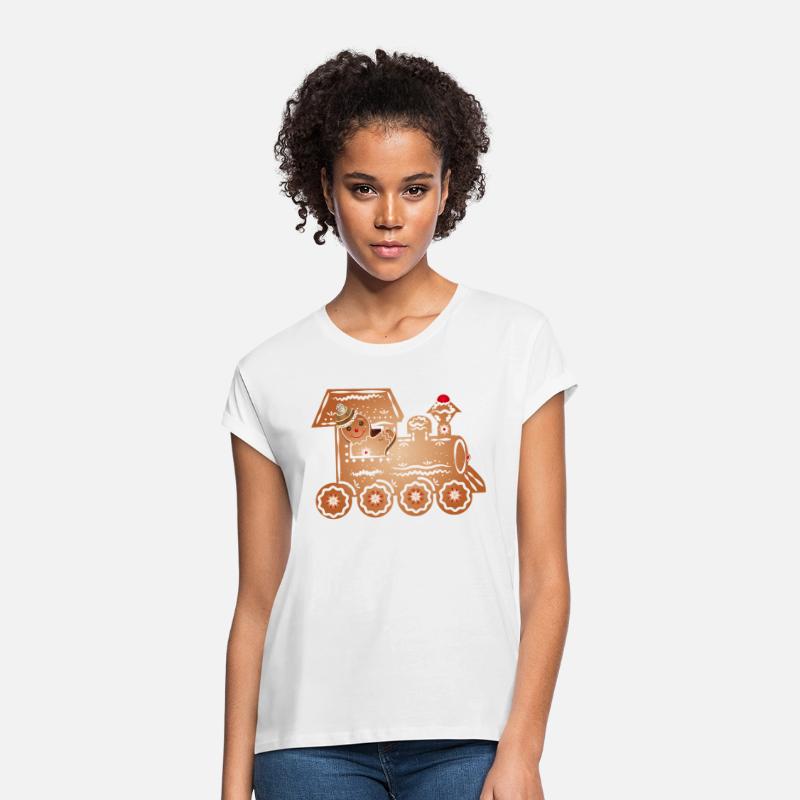 Gingerbread man as a train driver on the train