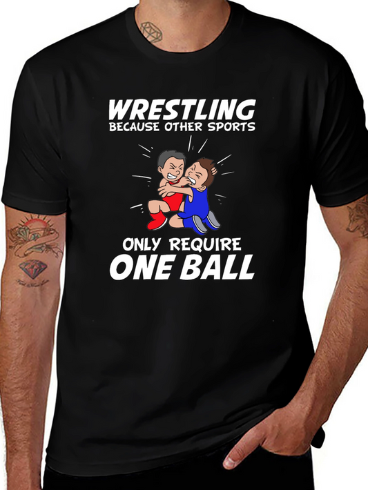 Wrestling Two Balls Graphic Tee