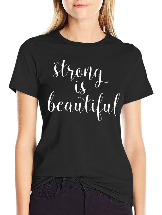 Strong is Beautiful Graphic Tee - Black