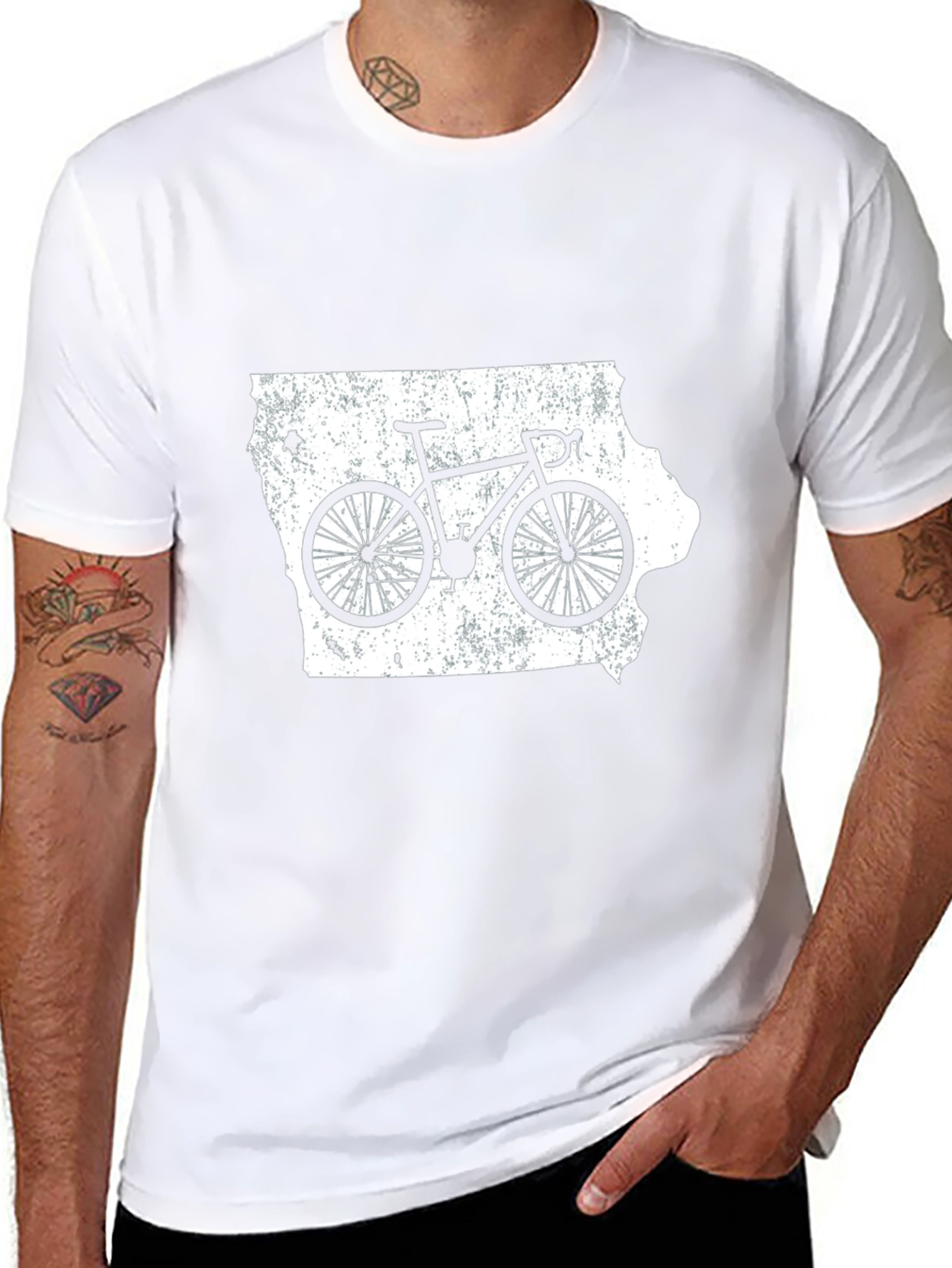 Iowa Cycling Graphic Tee - State Pride Shirt