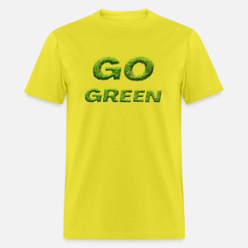 "Go Green - Grass Letters Design"