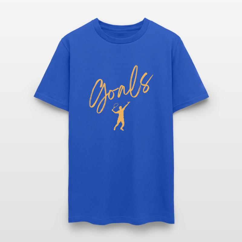 Goals - Text and Tennis Player Graphic