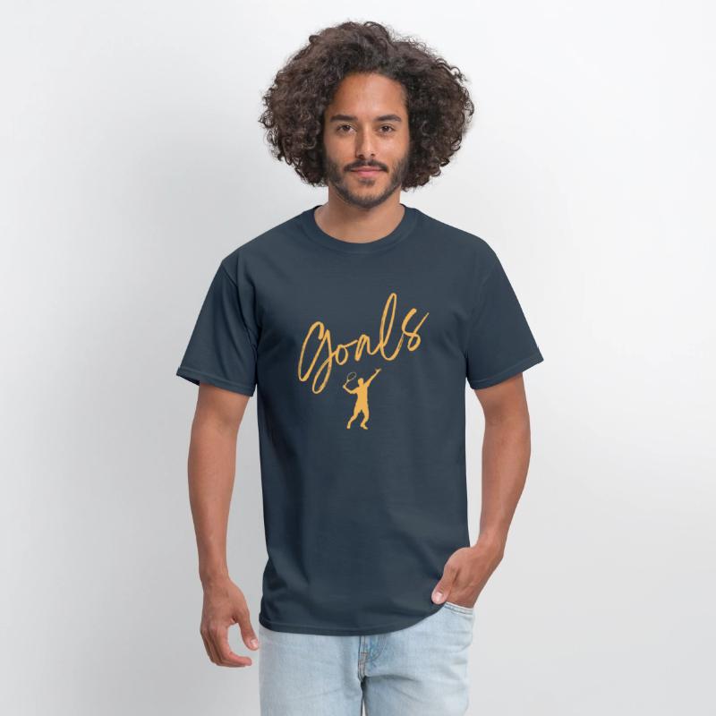 Goals - Text and Tennis Player Graphic