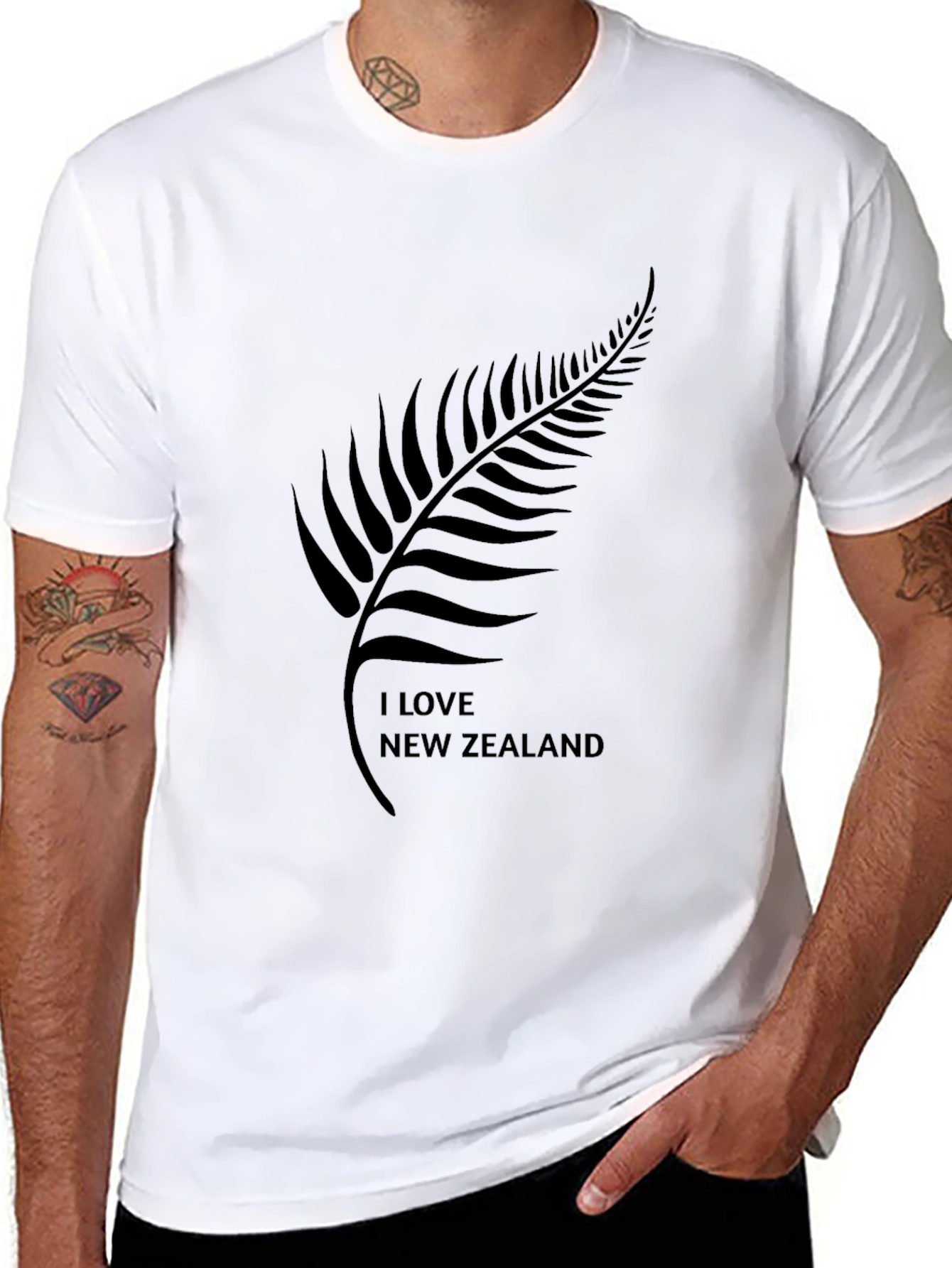 I Love New Zealand Black T-Shirt