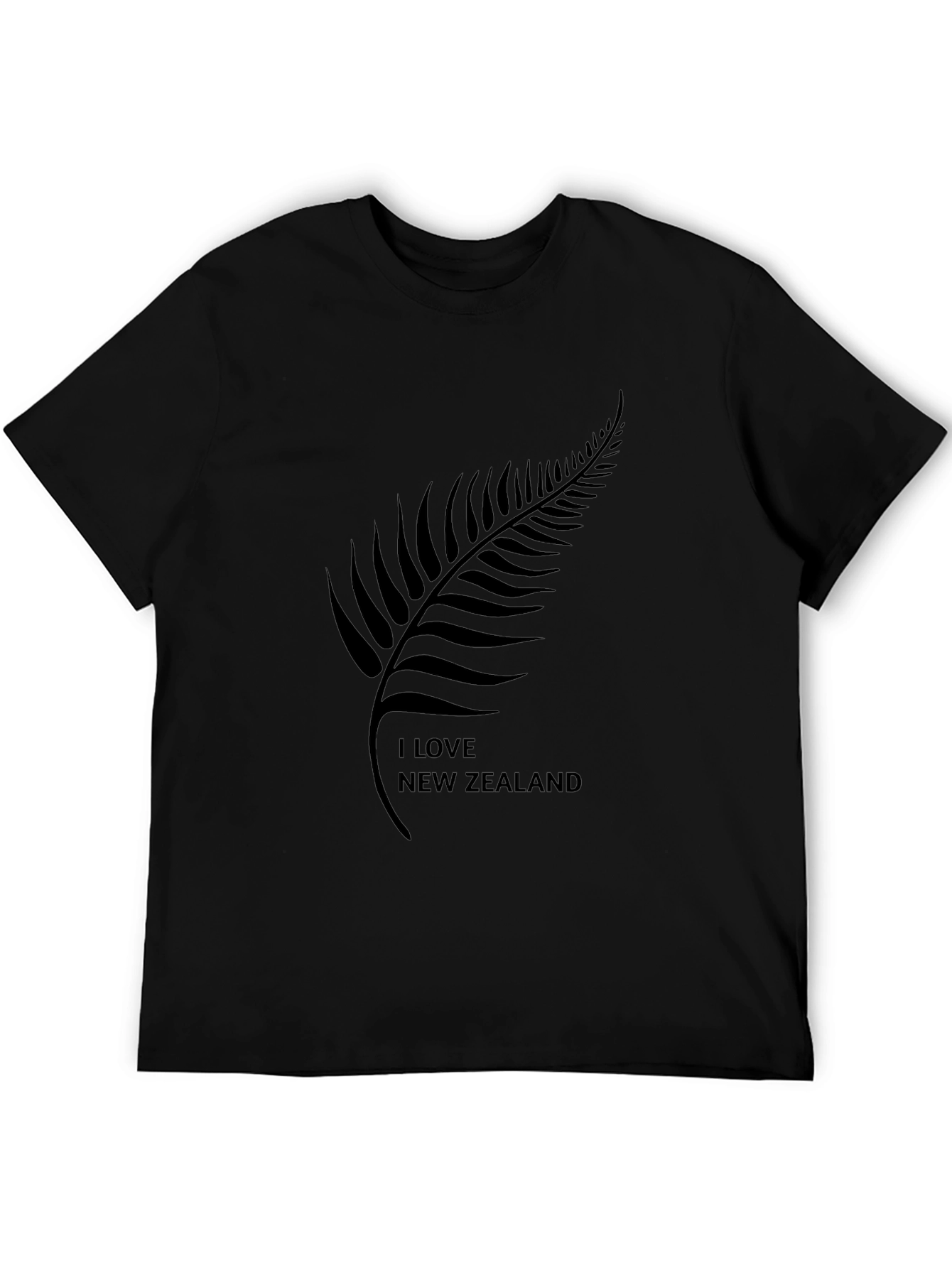 I Love New Zealand Black T-Shirt