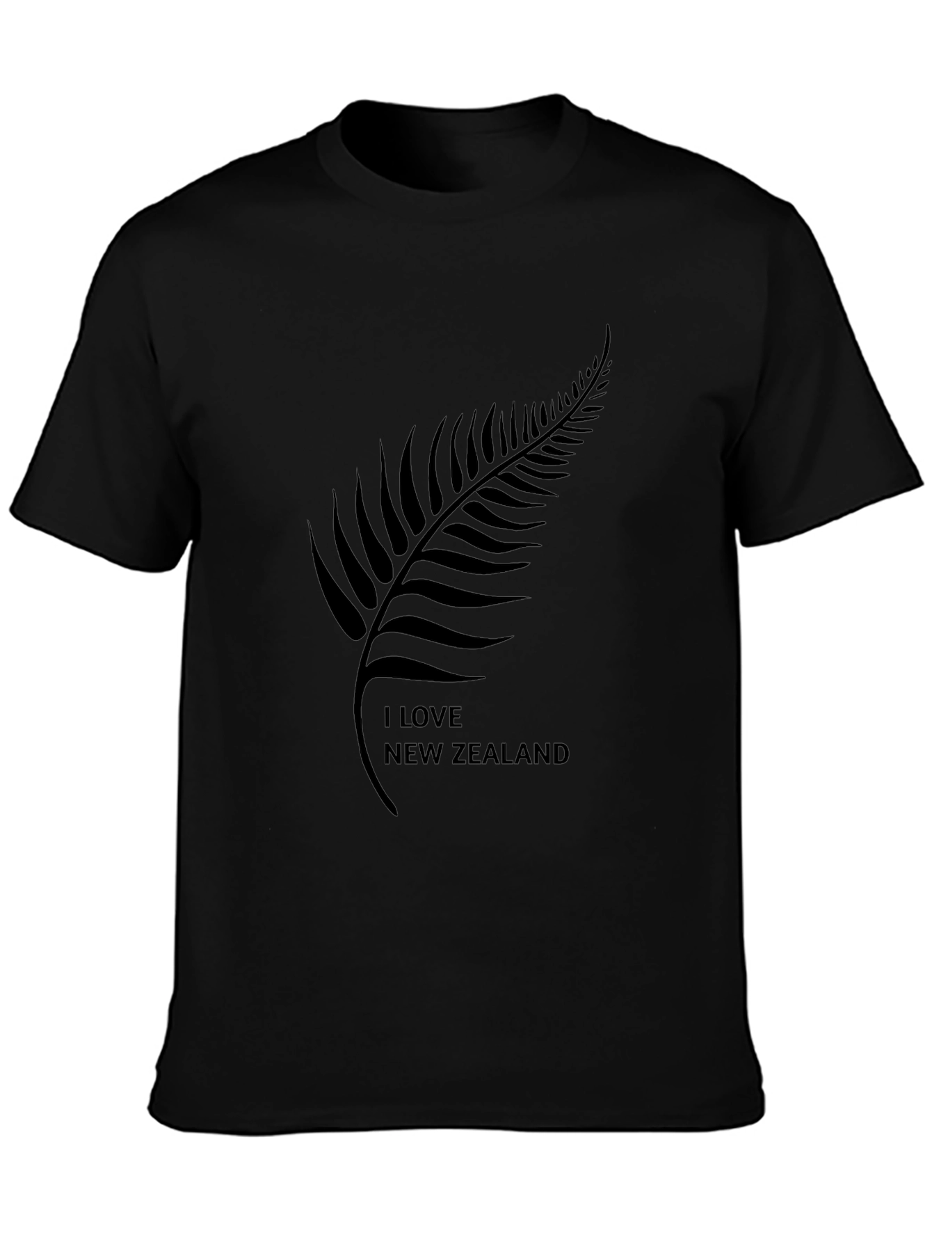 I Love New Zealand Black T-Shirt