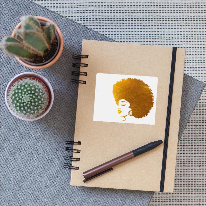 Gold Afro Lady