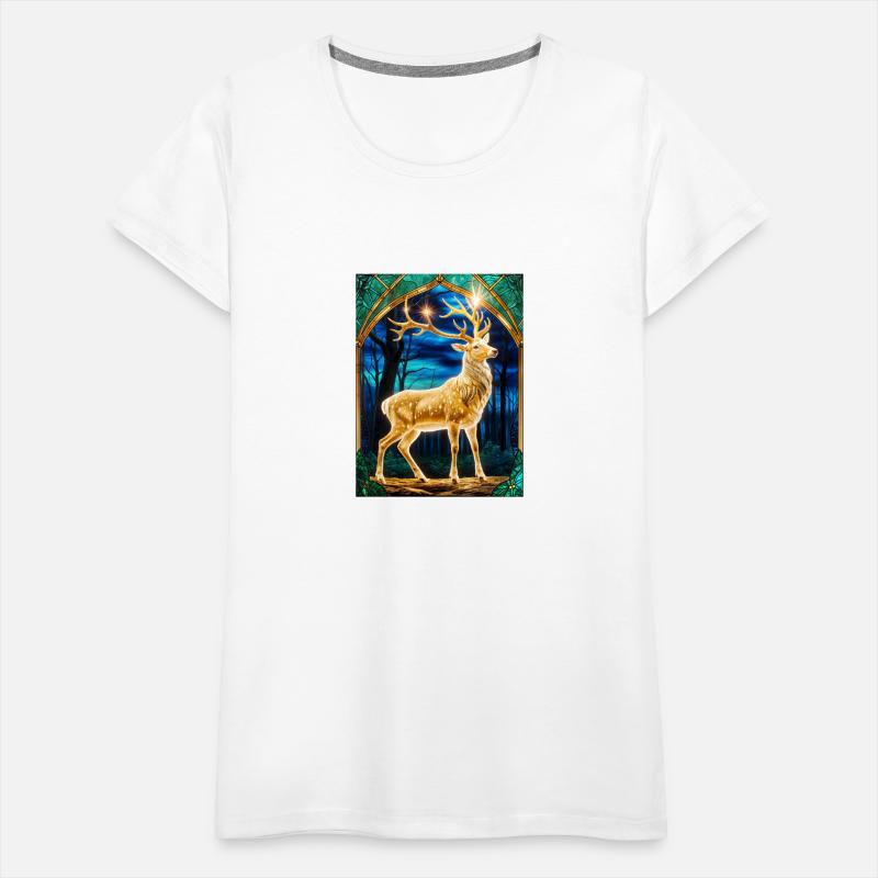 Golden Stag in Forest