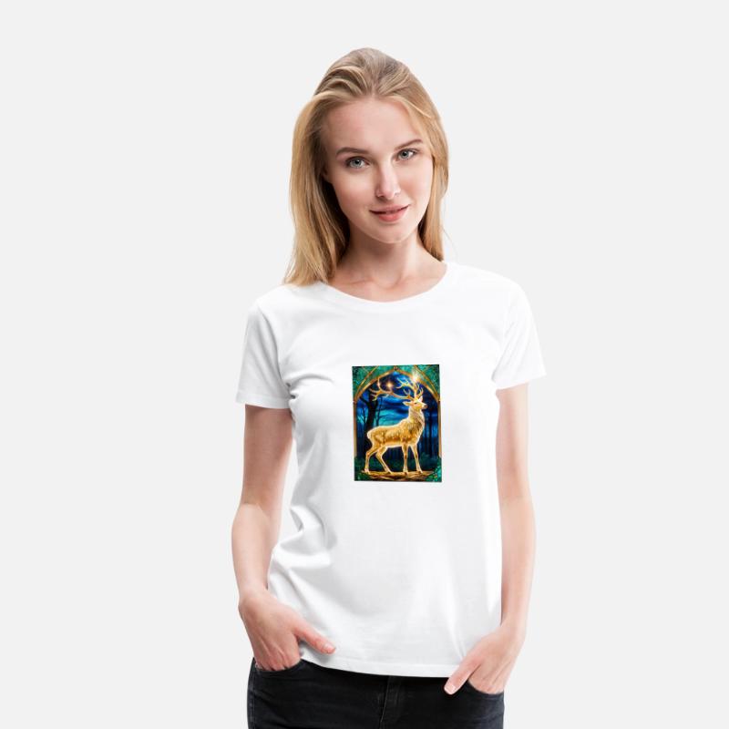 Golden Stag in Forest